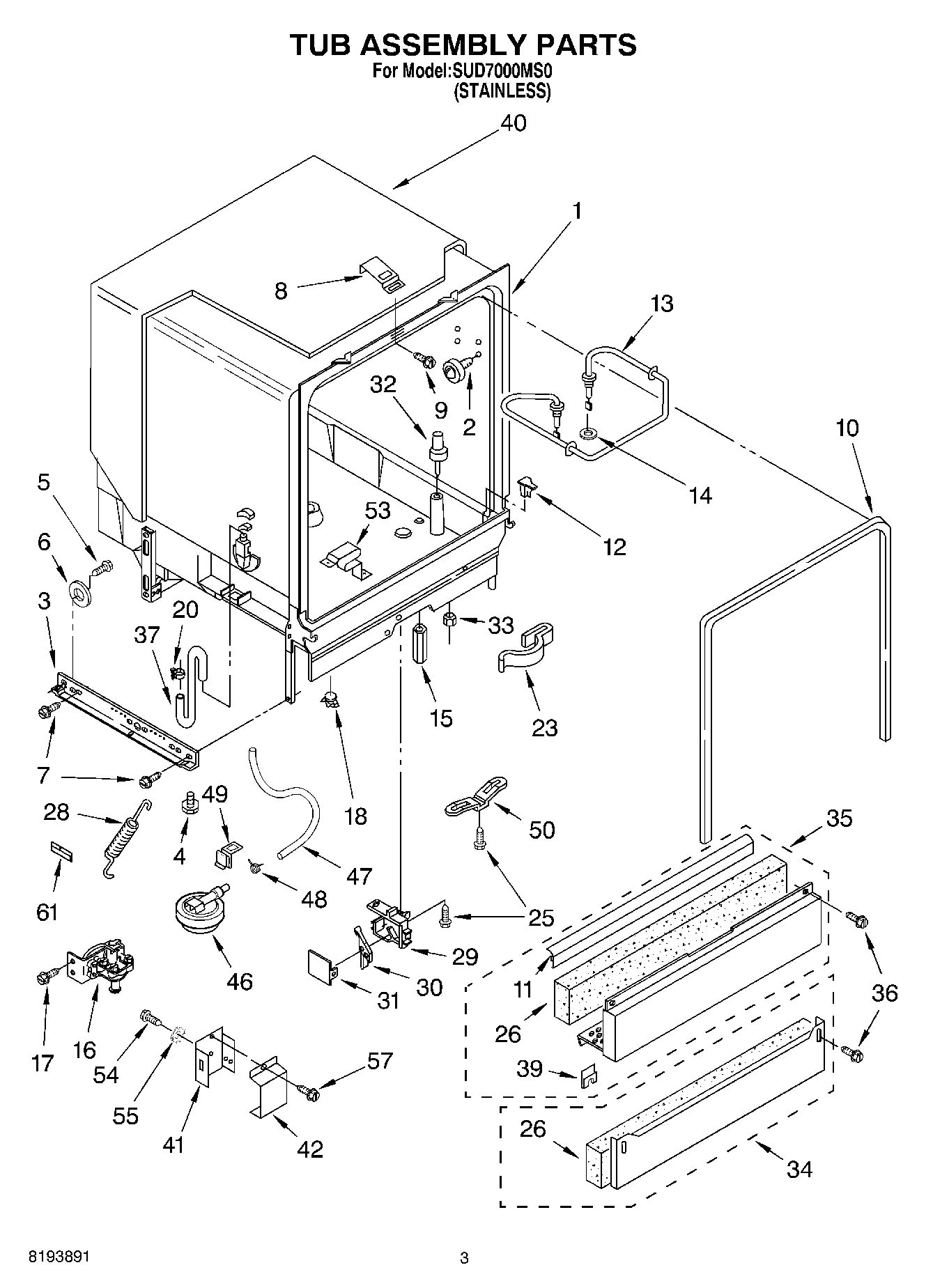 03 - TUB ASSEMBLY PARTS