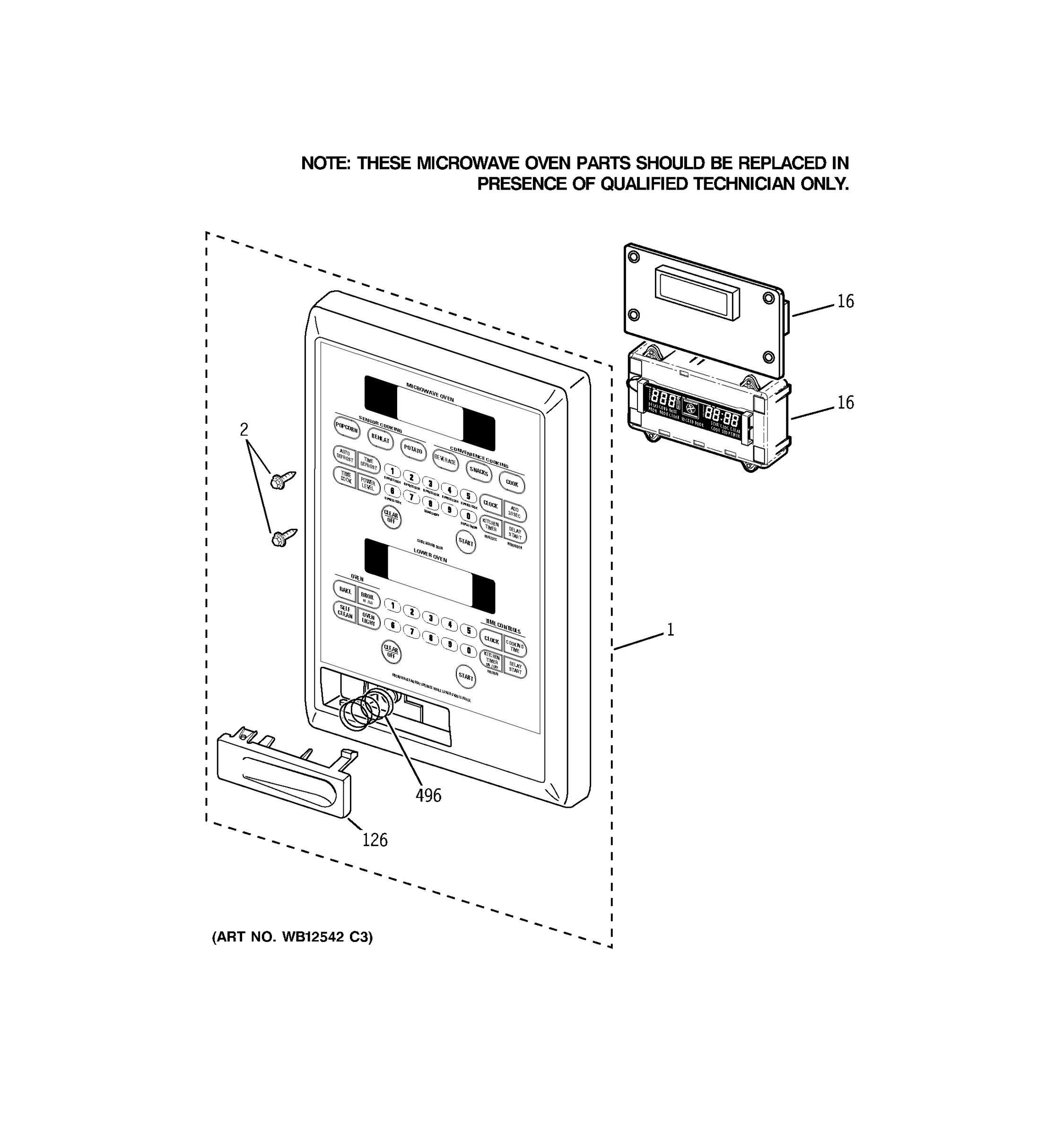 MICROWAVE CONTROL PANEL