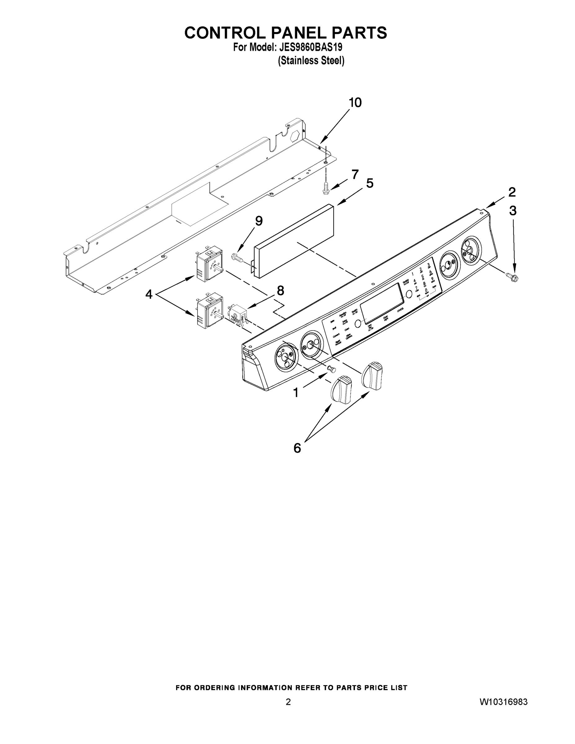 02 - CONTROL PANEL PARTS