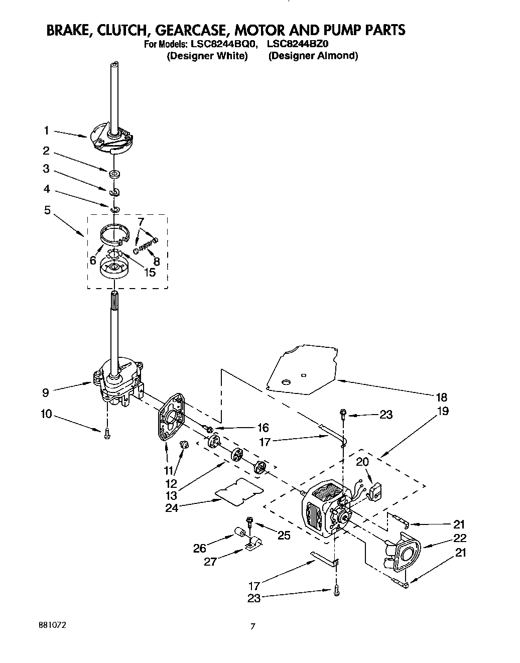 05 - BRAKE, CLUTCH, GEARCASE, MOTOR & PUMP