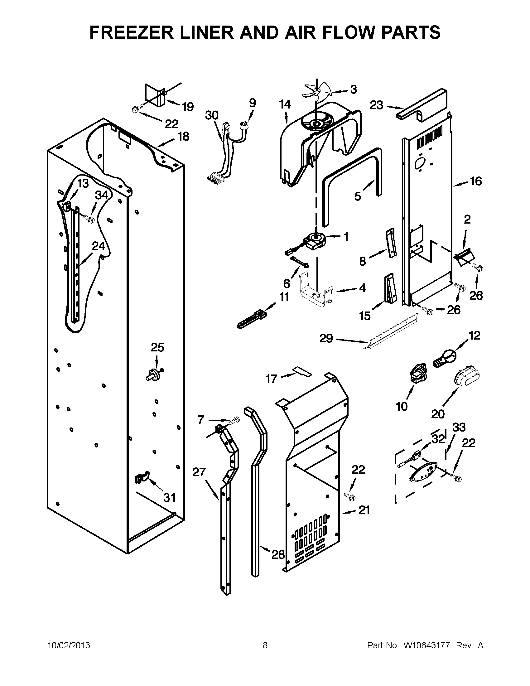 05 - FREEZER LINER AND AIR FLOW PARTS