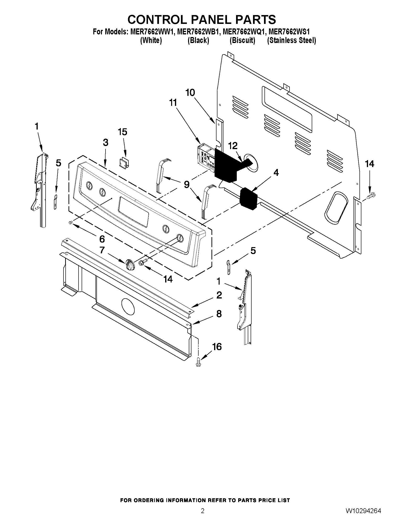 02 - CONTROL PANEL PARTS