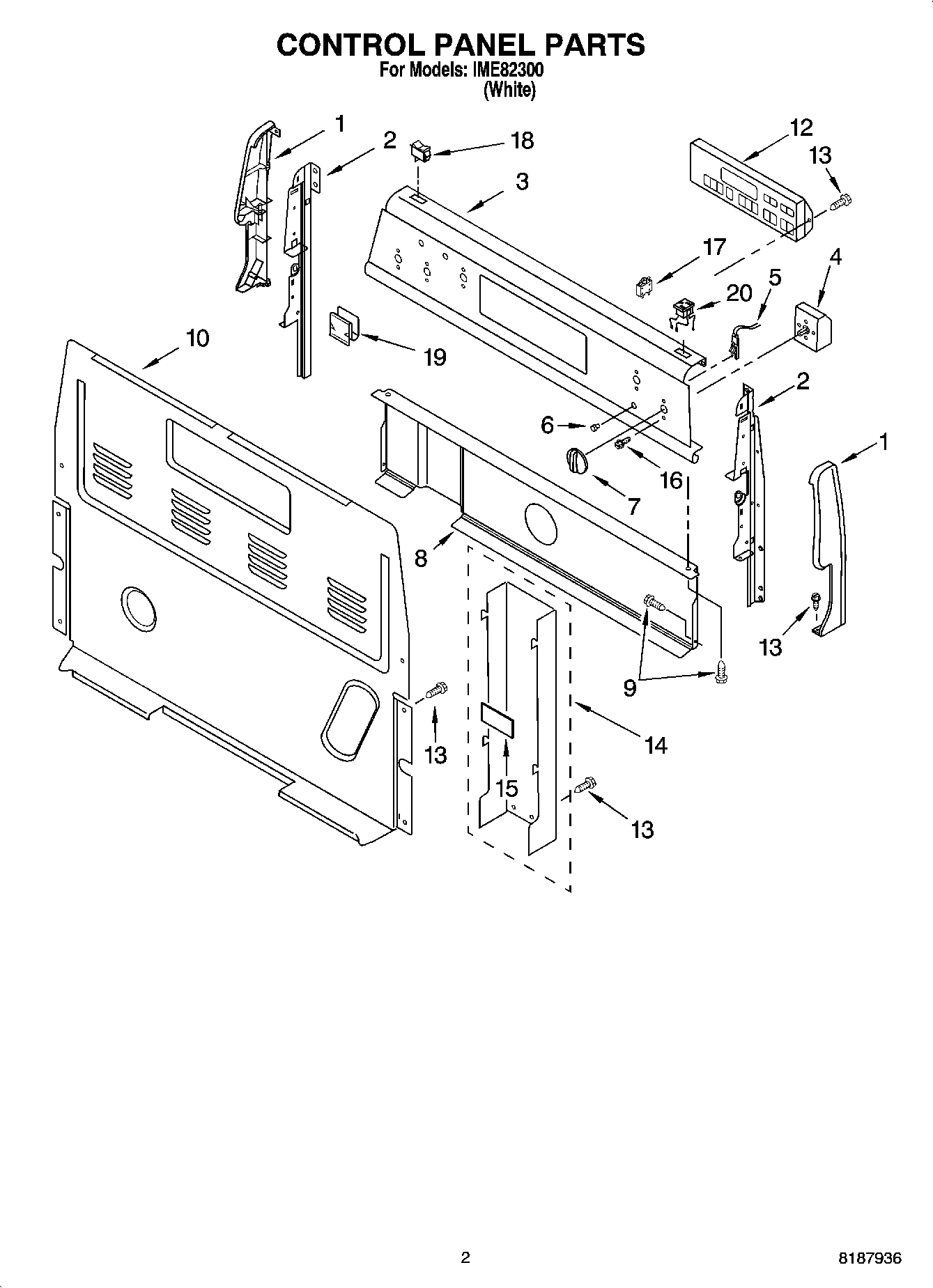 02 - CONTROL PANEL PARTS