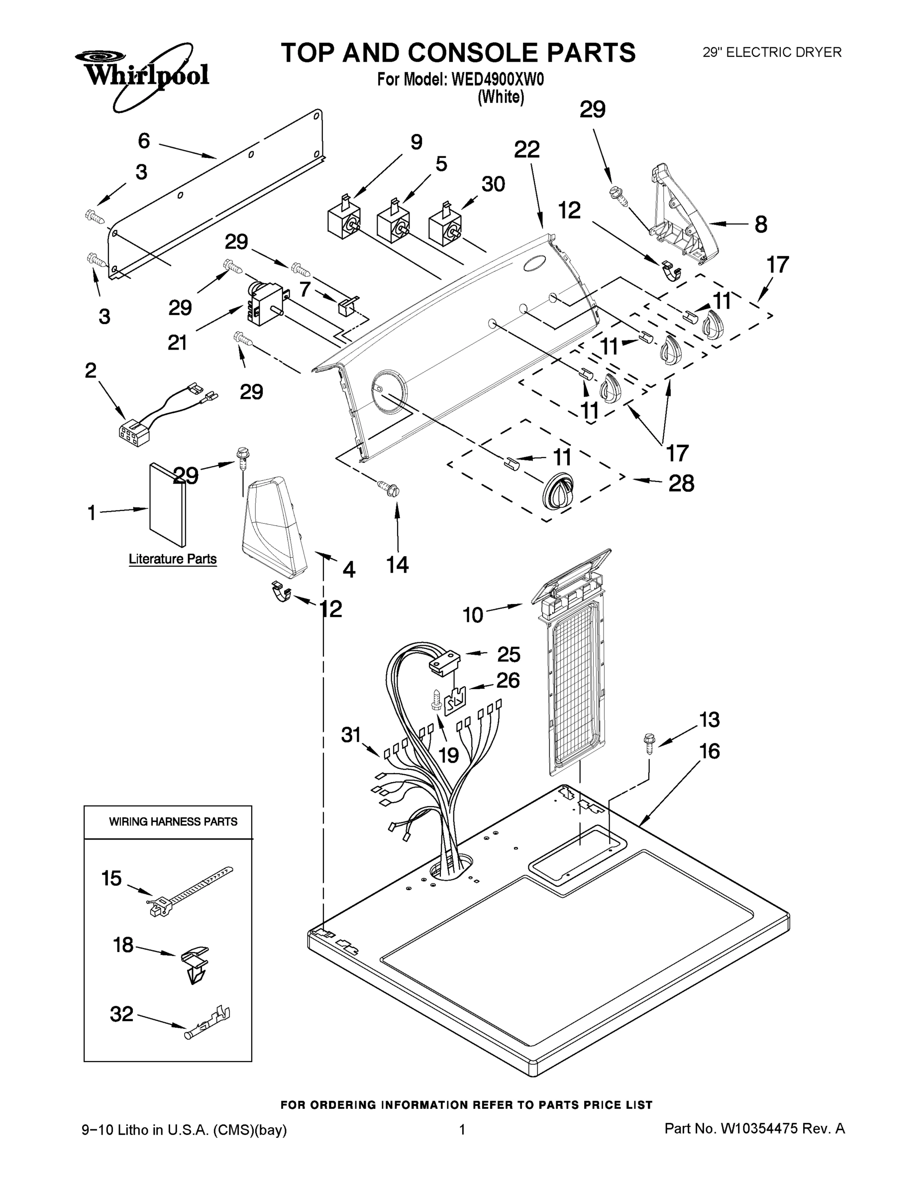 01 - TOP AND CONSOLE PARTS