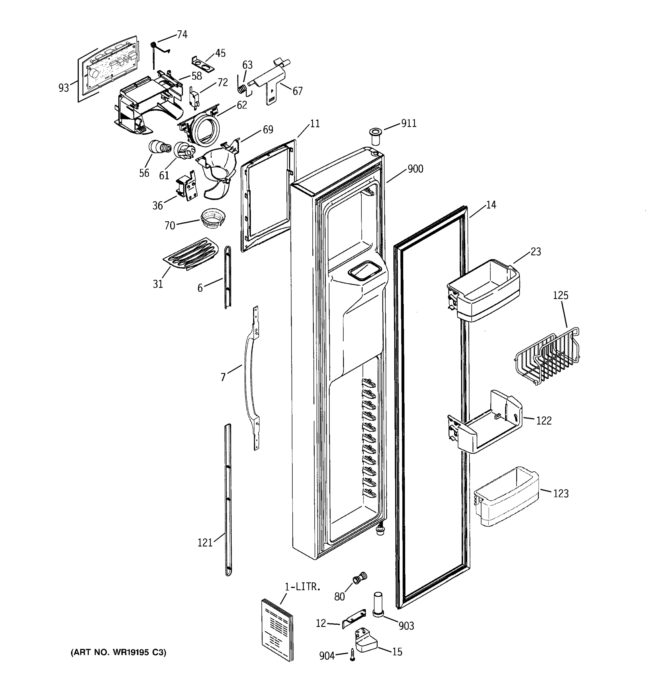 FREEZER DOOR