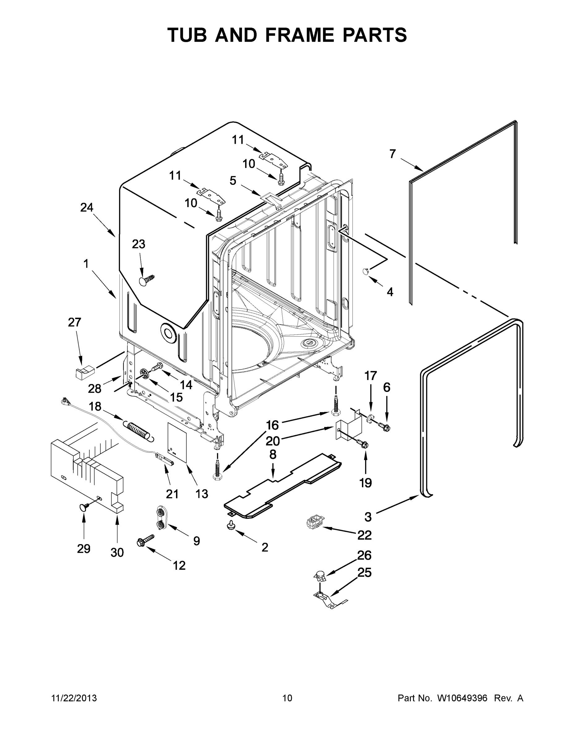 06 - TUB AND FRAME PARTS