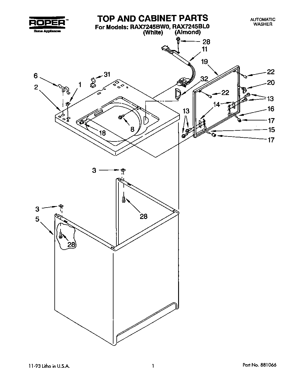 01 - TOP AND CABINET, LIT/OPTIONAL