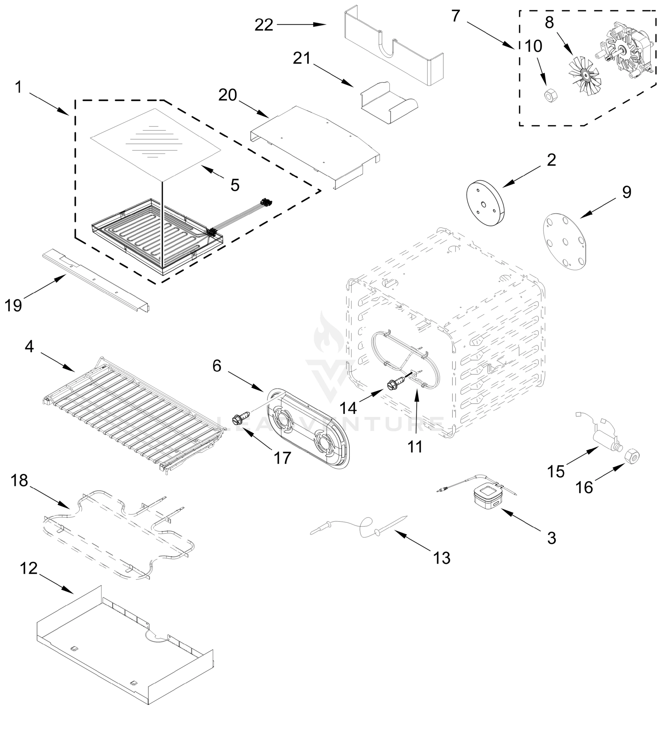 30-IN INTERNAL OVEN PARTS