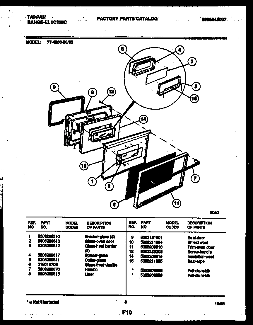 03 - LOWER OVEN DOOR PARTS