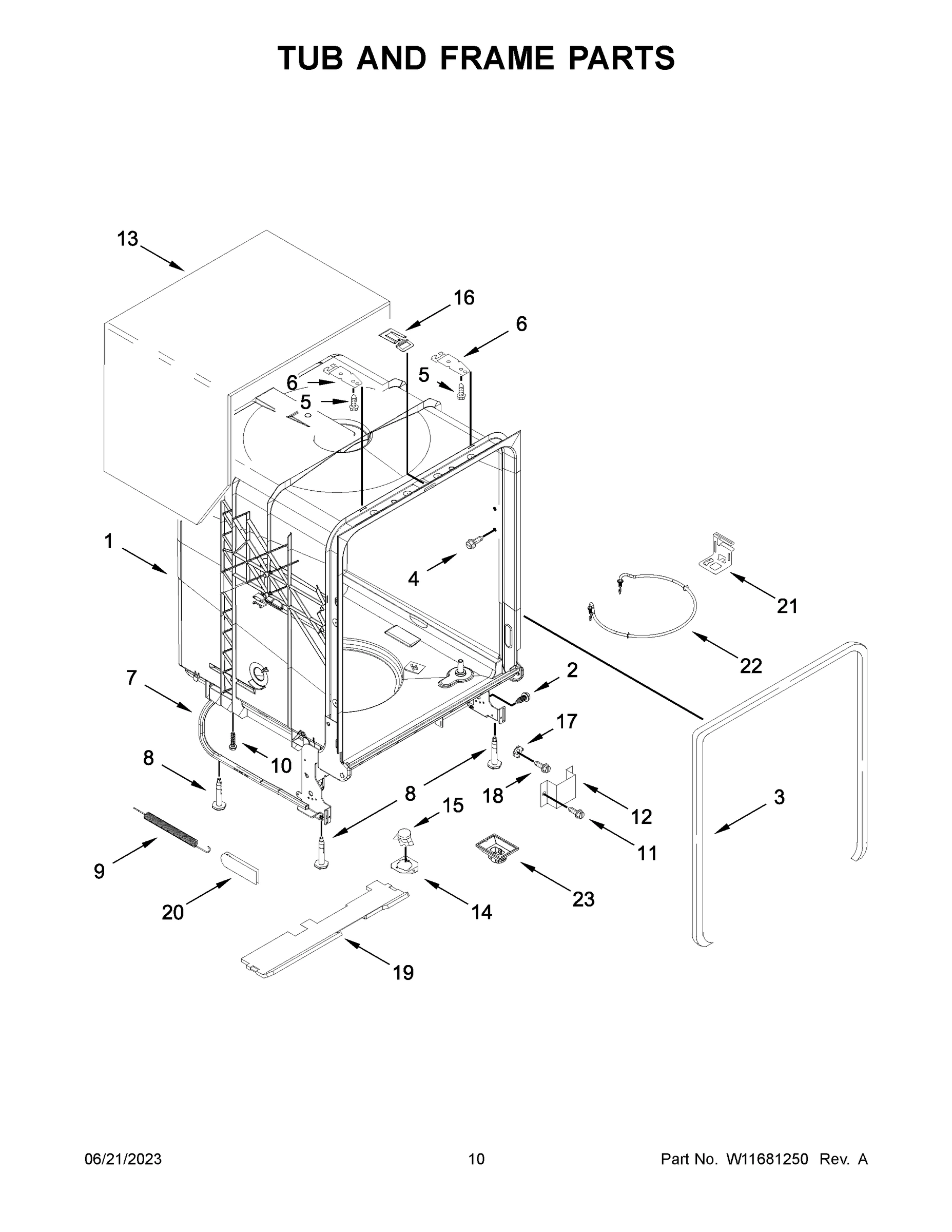 06 - TUB AND FRAME PARTS