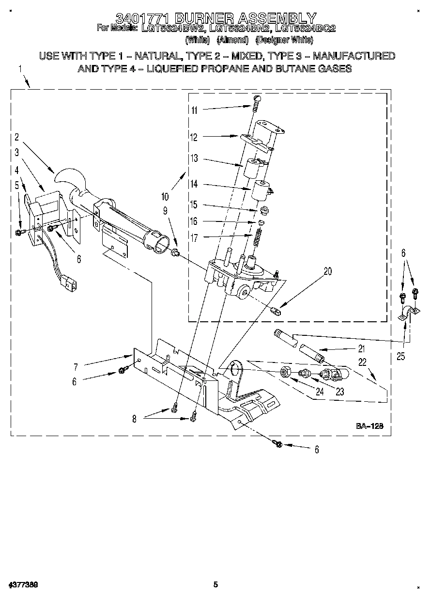 03 - 3401771 BURNER ASSEMBLY