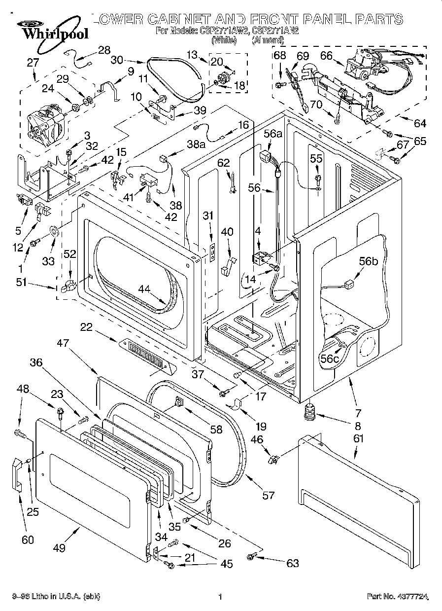 01 - LOWER CABINET AND FRONT PANEL
