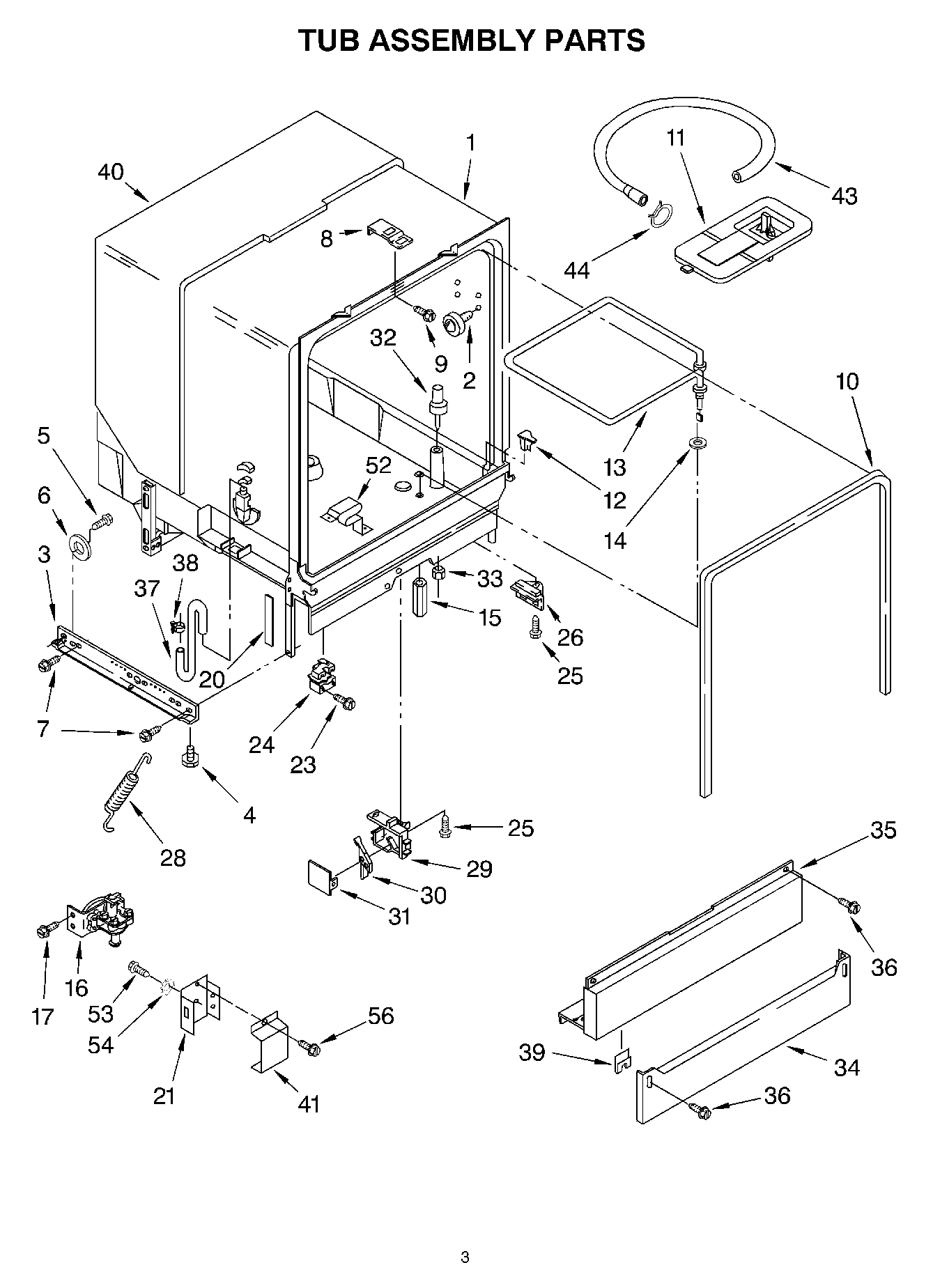 03 - TUB ASSEMBLY PARTS