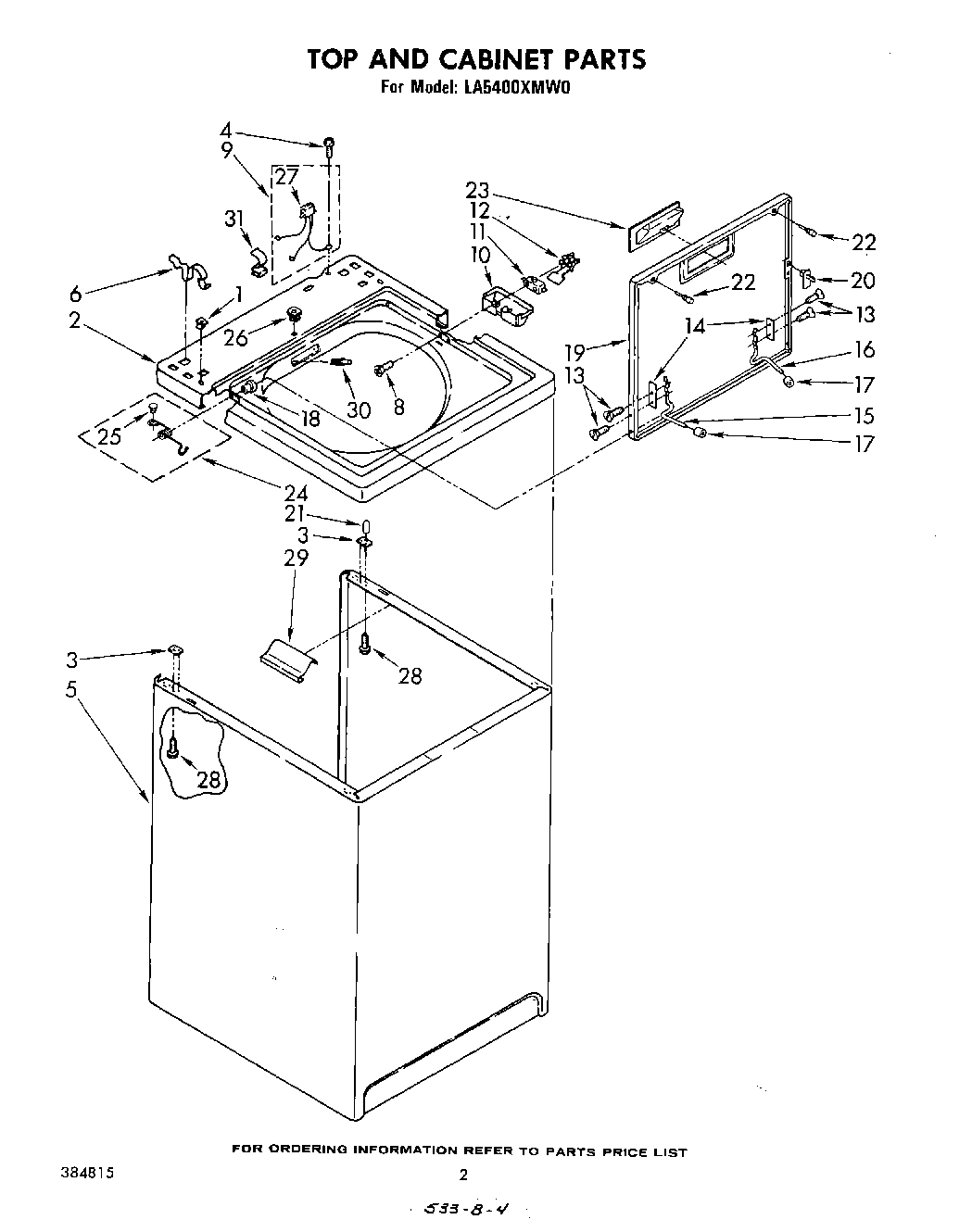 02 - TOP AND CABINET , LITERATURE AND OPTIONAL
