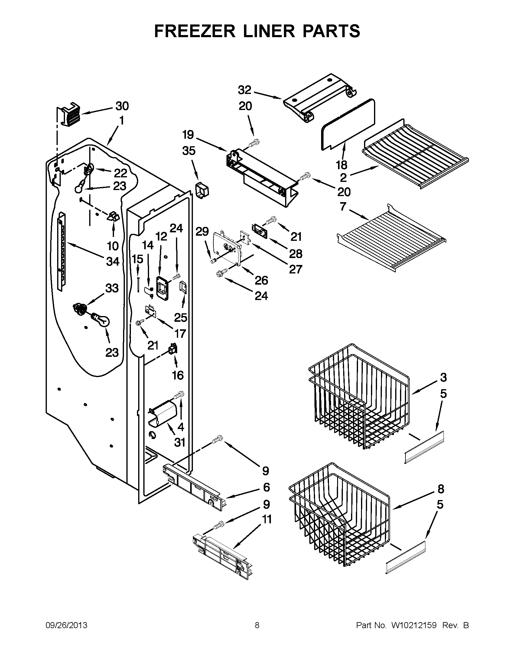 05 - FREEZER LINER PARTS