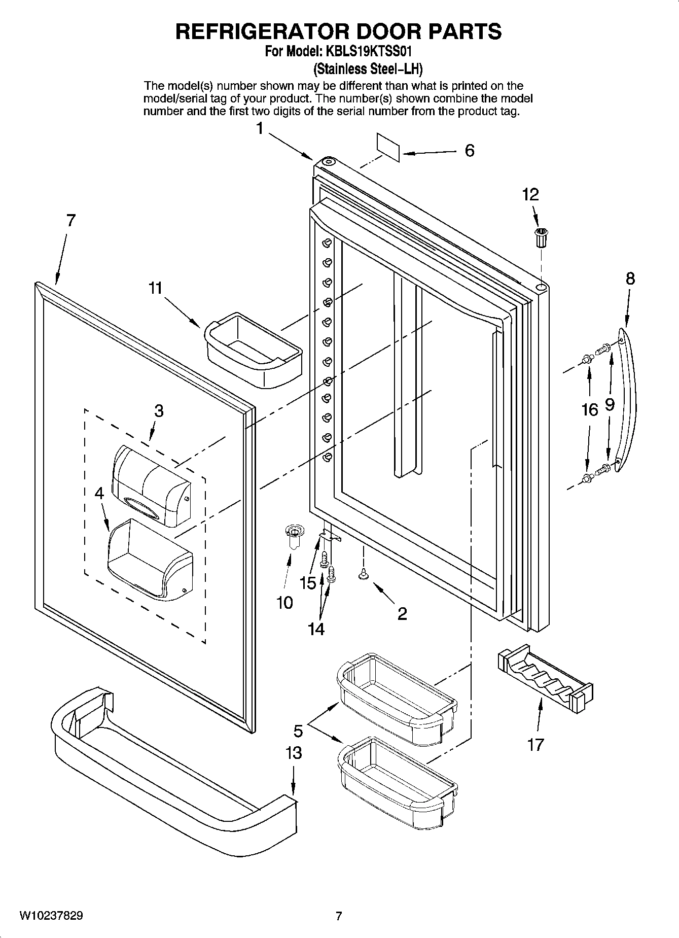 04 - REFRIGERATOR DOOR PARTS