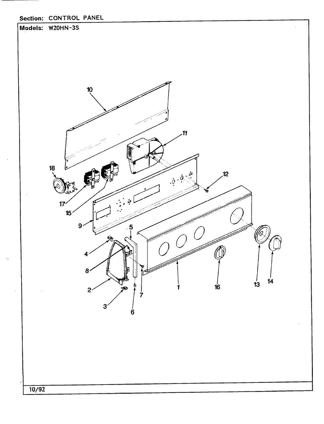 04 - CONTROL PANEL (REV. A-E)(W20HN3S)