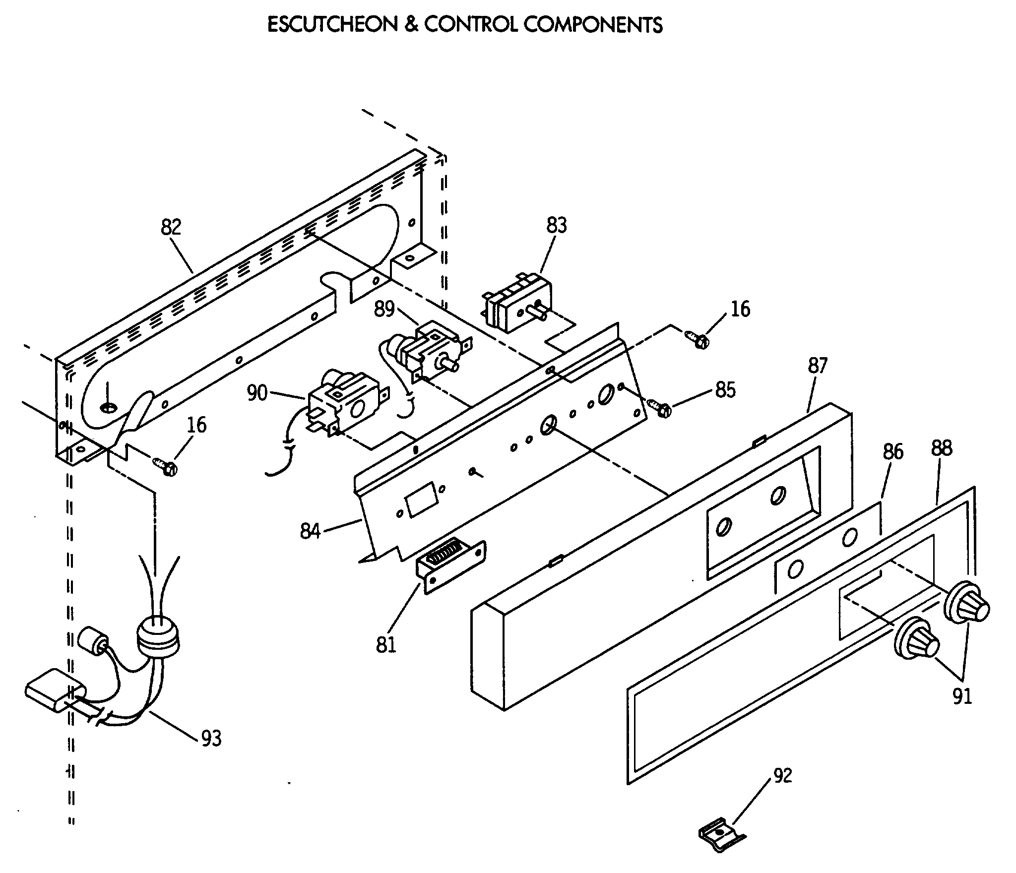 ESCUTCHEON & CONTROL COMPONENTS