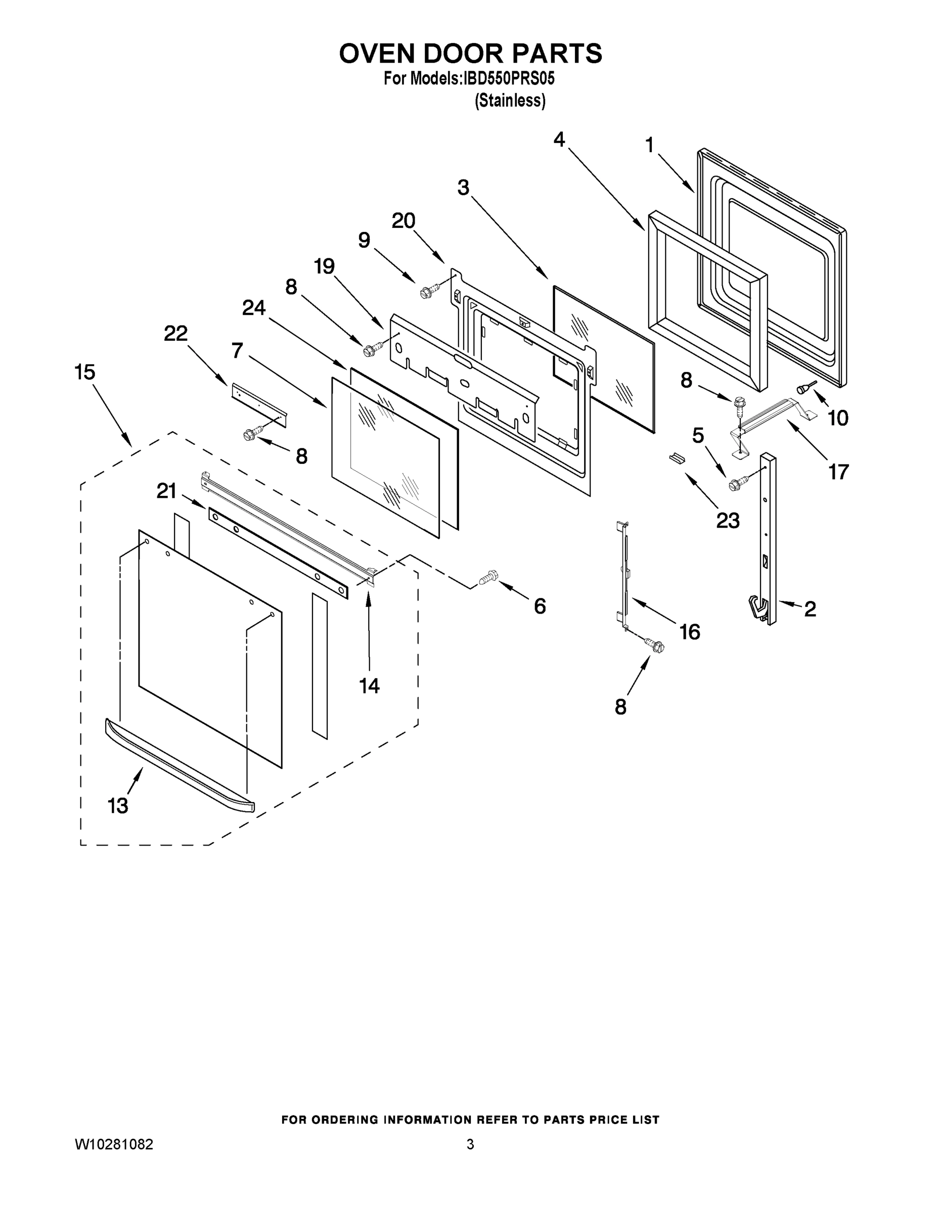 02 - OVEN DOOR PARTS