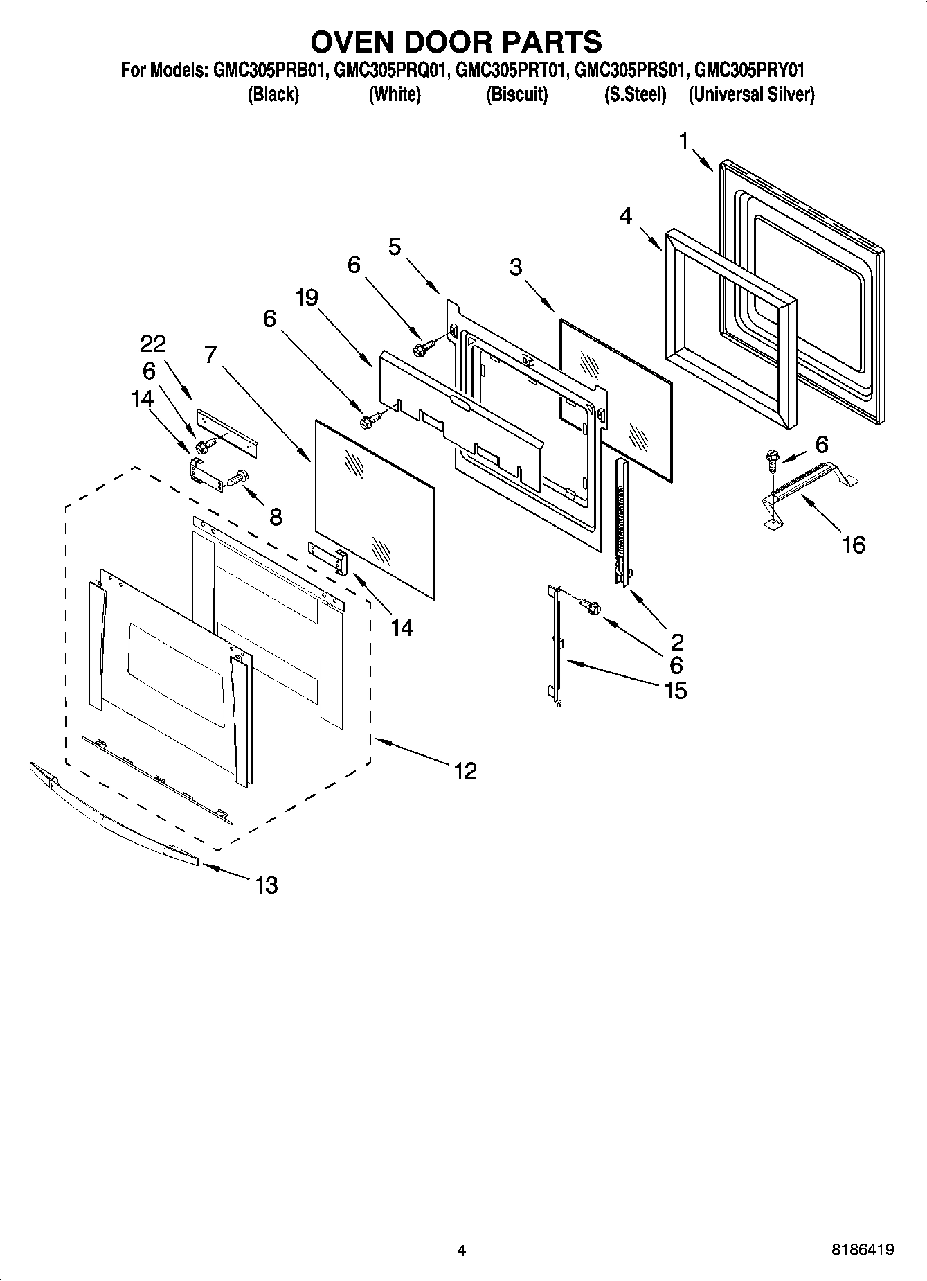 03 - OVEN DOOR PARTS