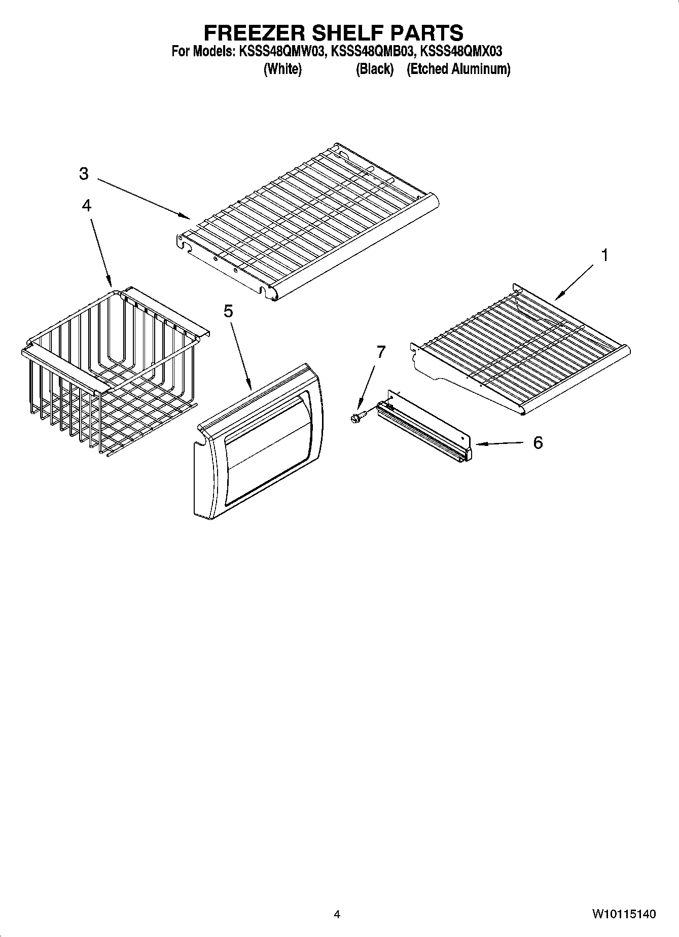 03 - FREEZER SHELF PARTS