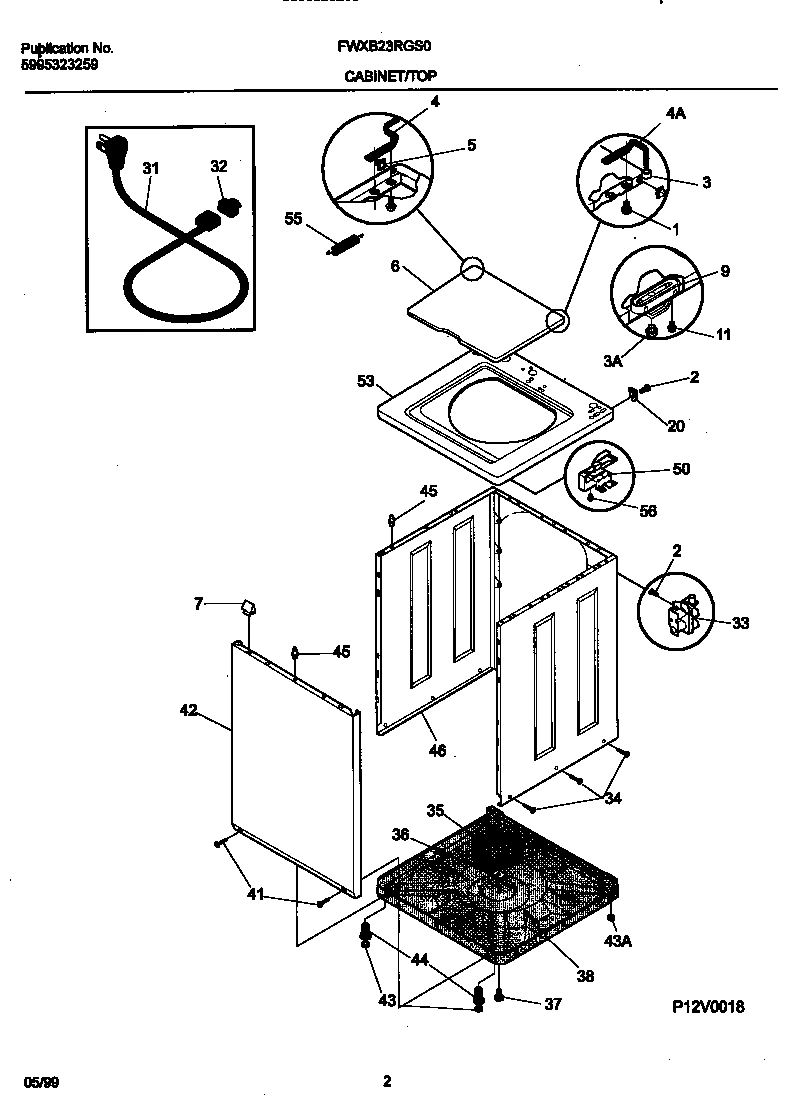 02 - P12V0018 WSHR CAB,TOP