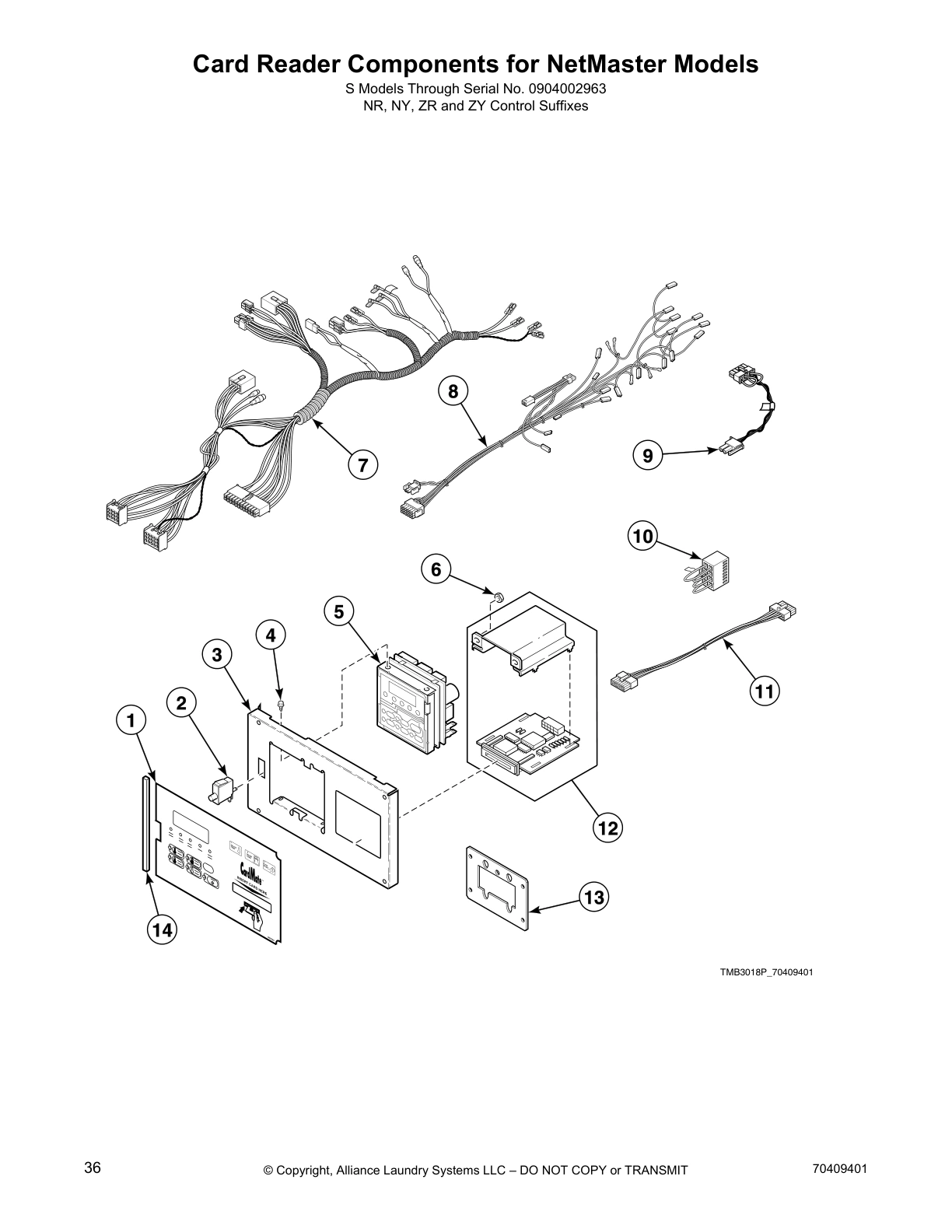 Card Reader Components for NetMaster Models