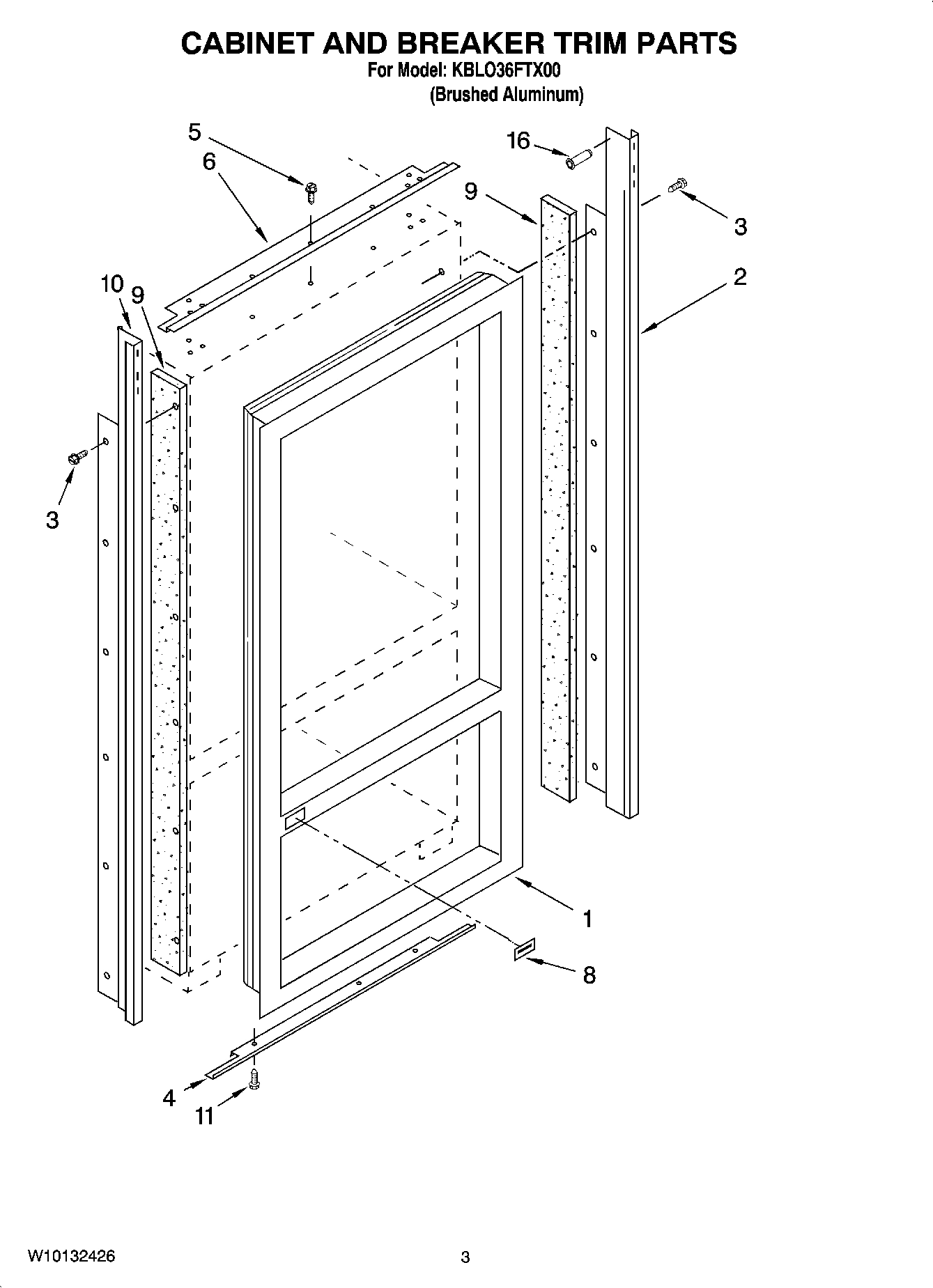 02 - CABINET AND BREAKER TRIM PARTS