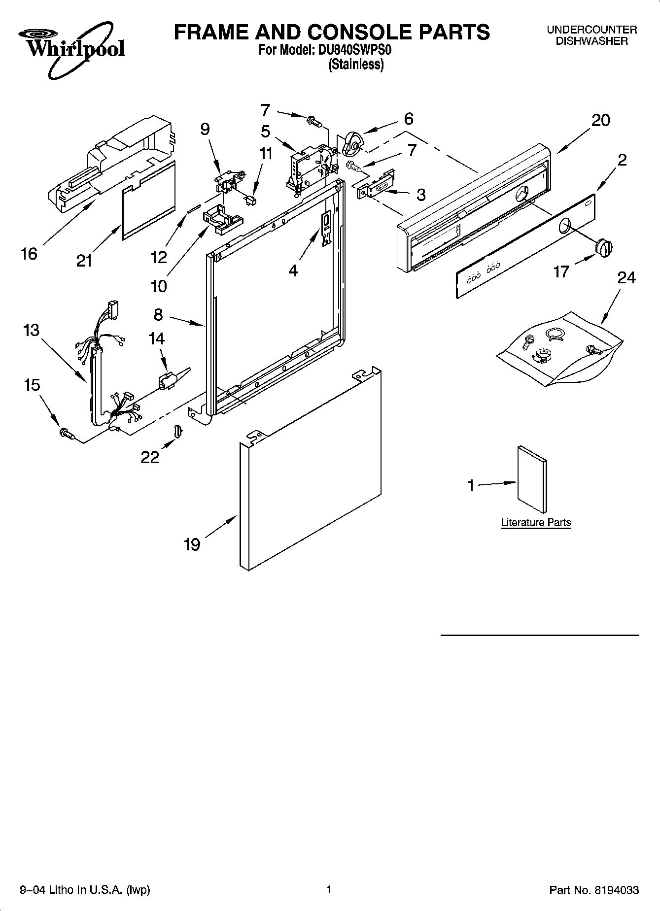 01 - FRAME AND CONSOLE PARTS