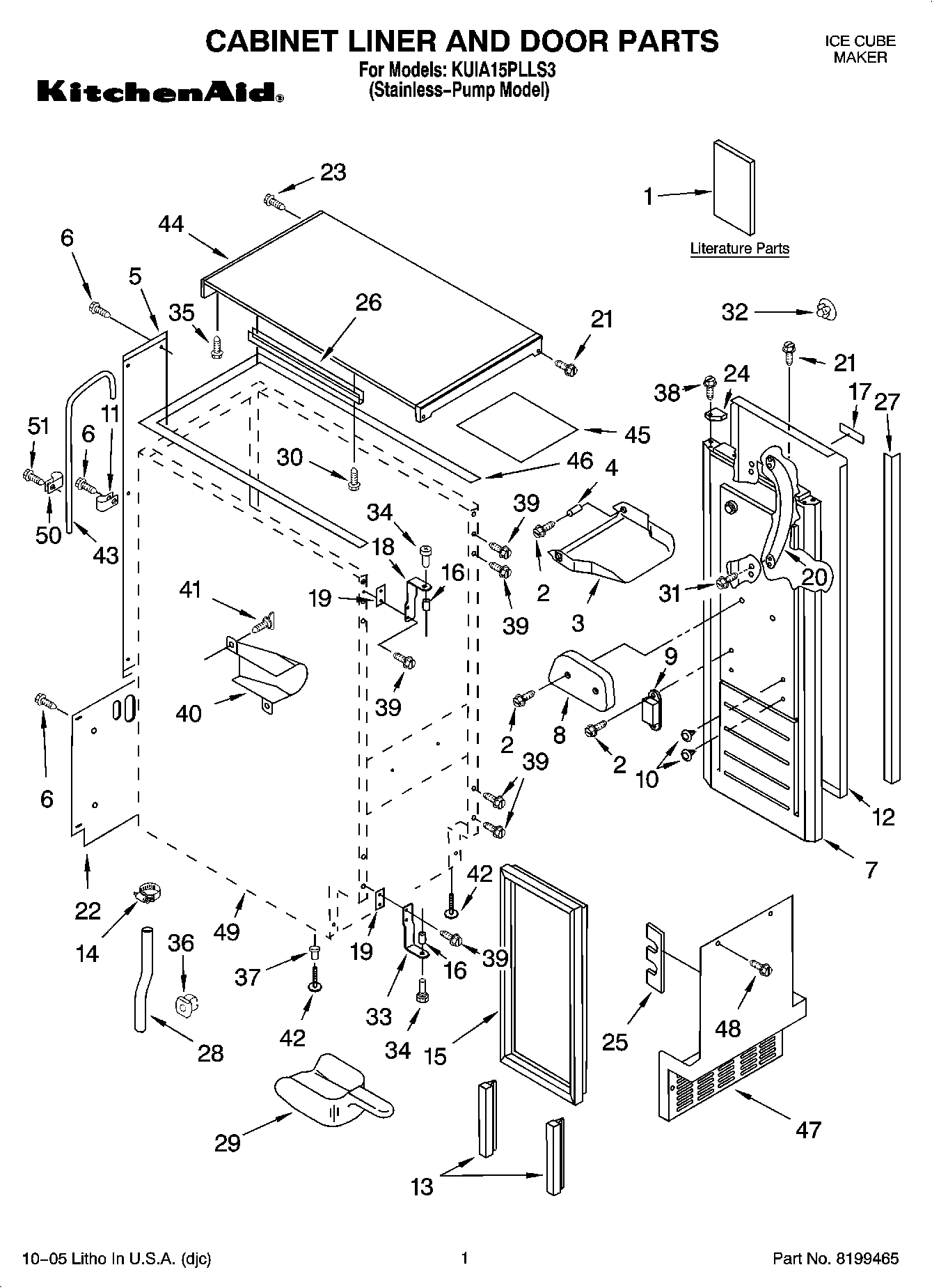 01 - CABINET LINER AND DOOR PARTS