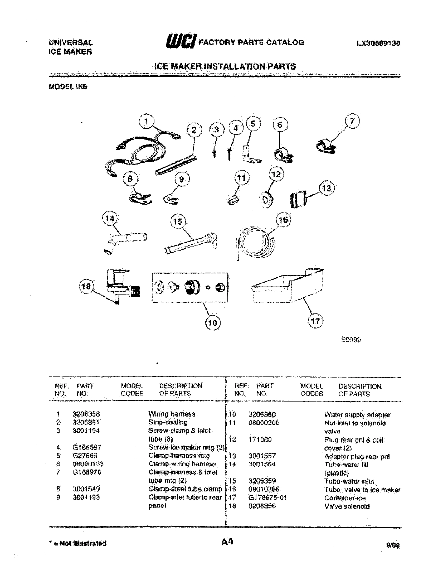 03 - ICE MAKER INSTALLATION PARTS