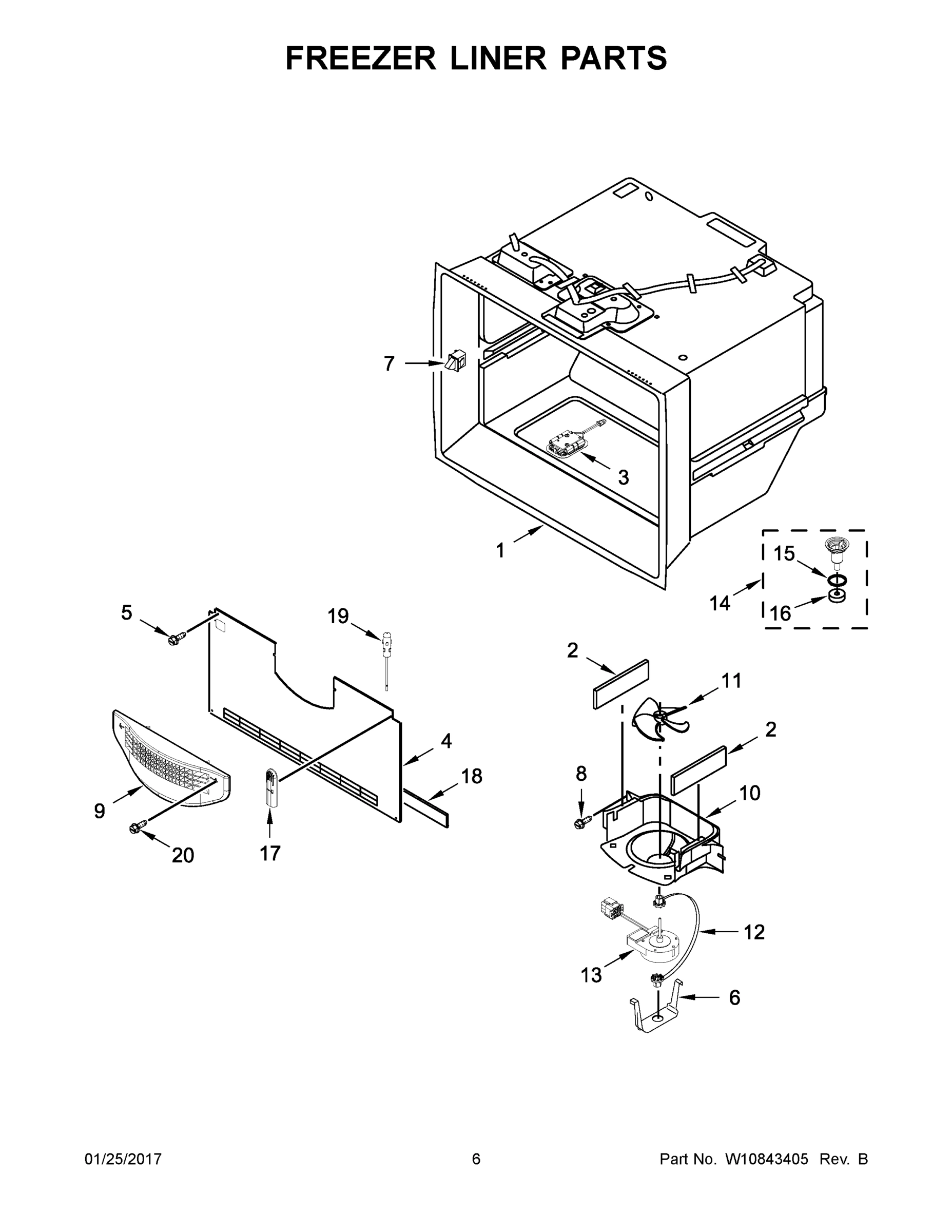04 - FREEZER LINER PARTS