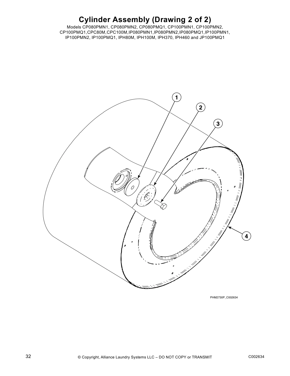 Cylinder Assembly (Drawing 2 of 2)