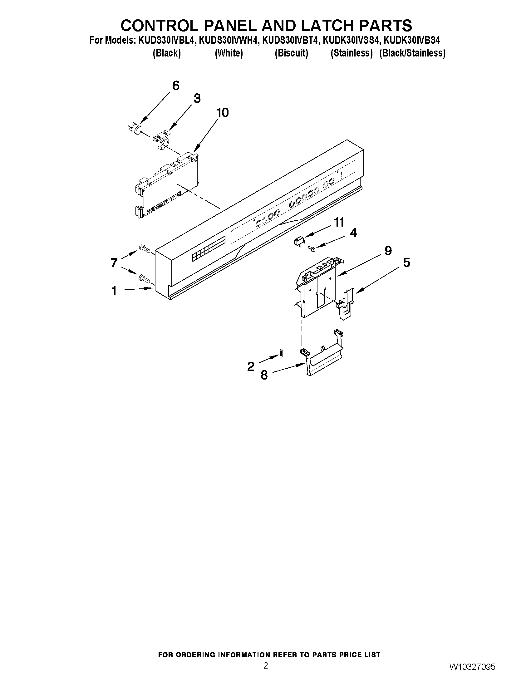 02 - CONTROL PANEL AND LATCH PARTS