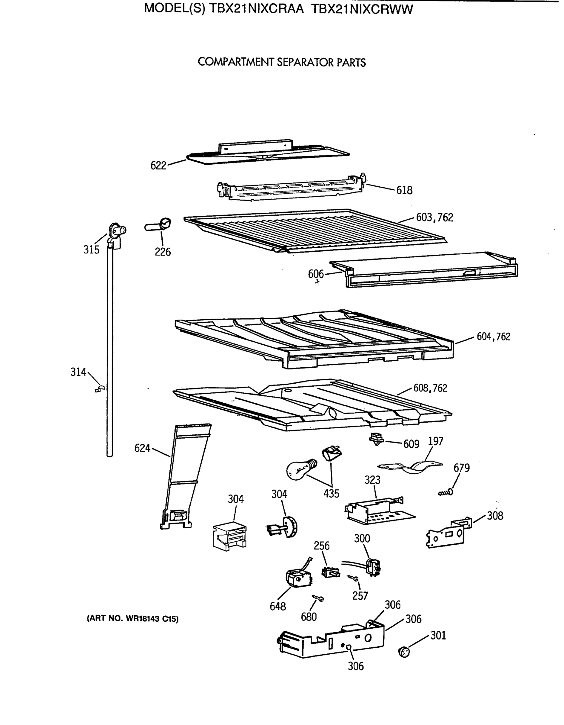 COMPARTMENT SEPARATOR PARTS