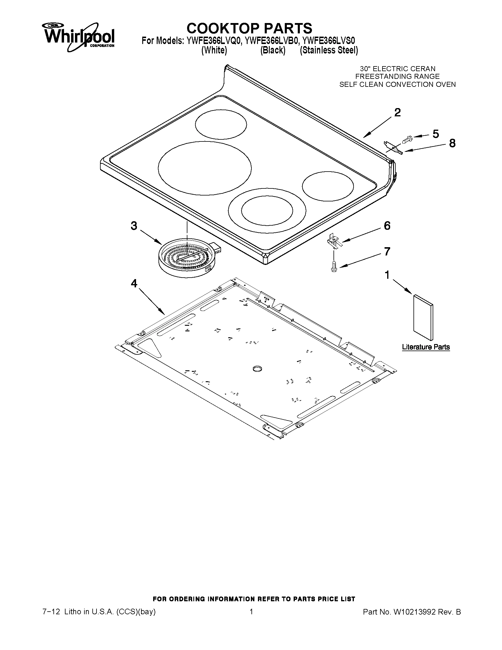 01 - COOKTOP PARTS