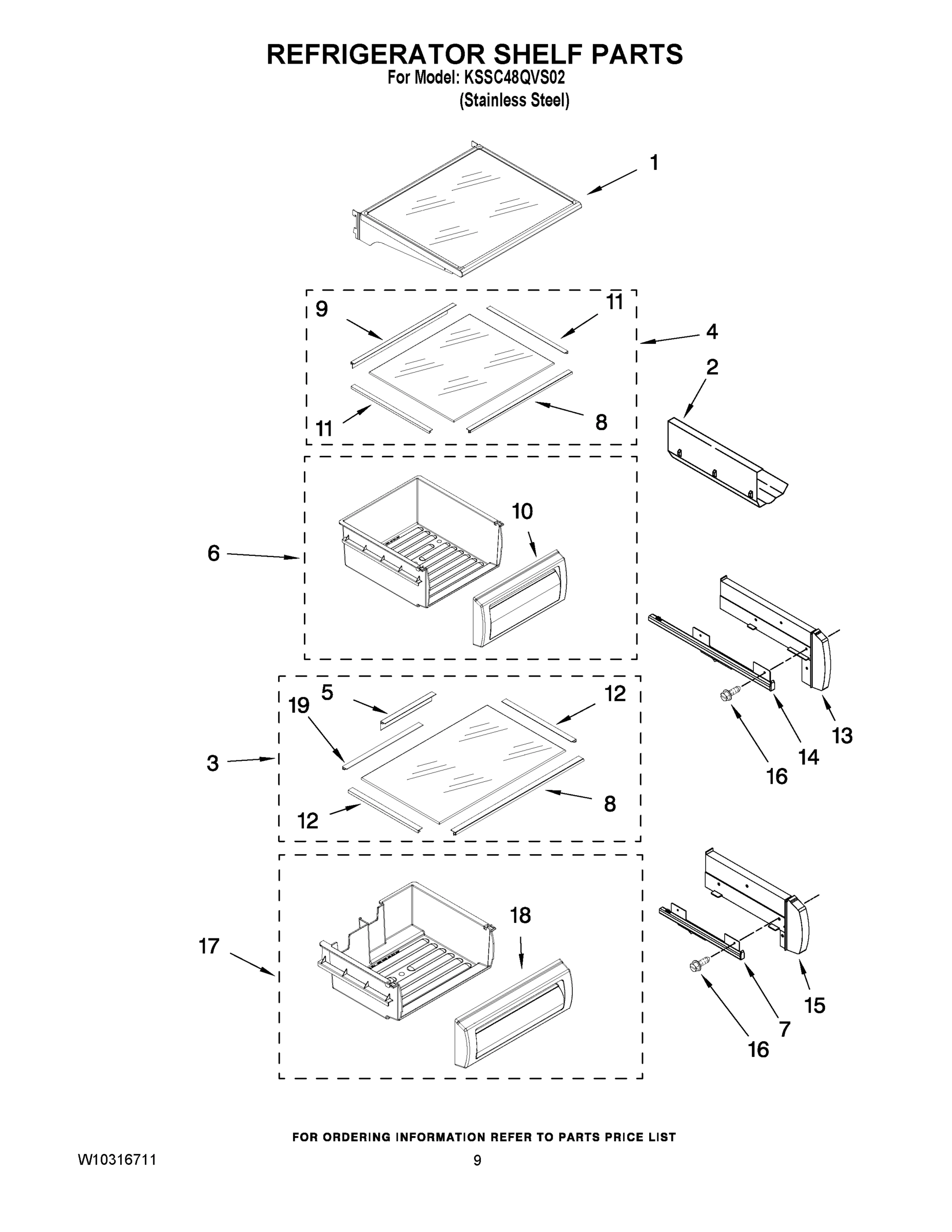 07 - REFRIGERATOR SHELF PARTS