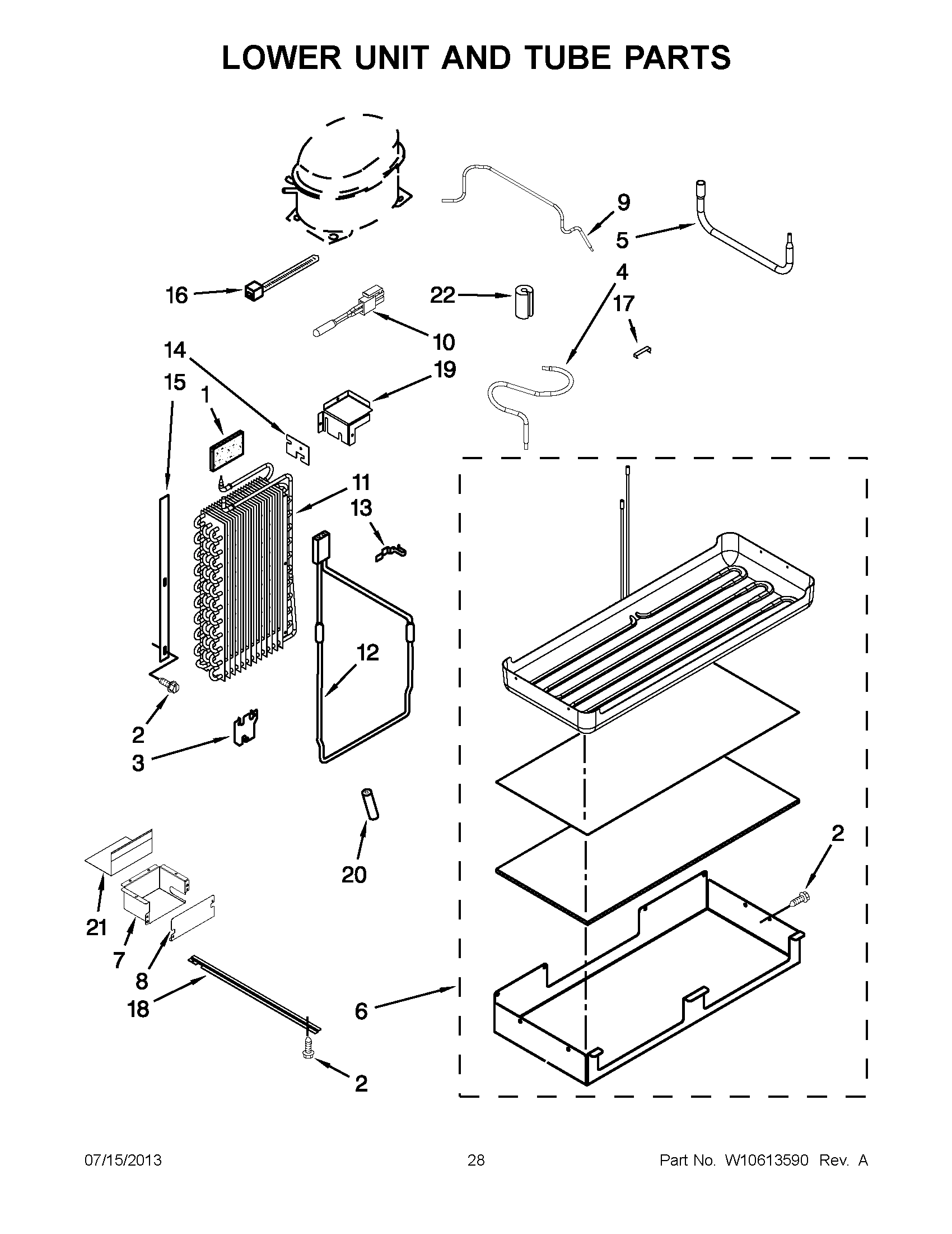14 - LOWER UNIT AND TUBE PARTS