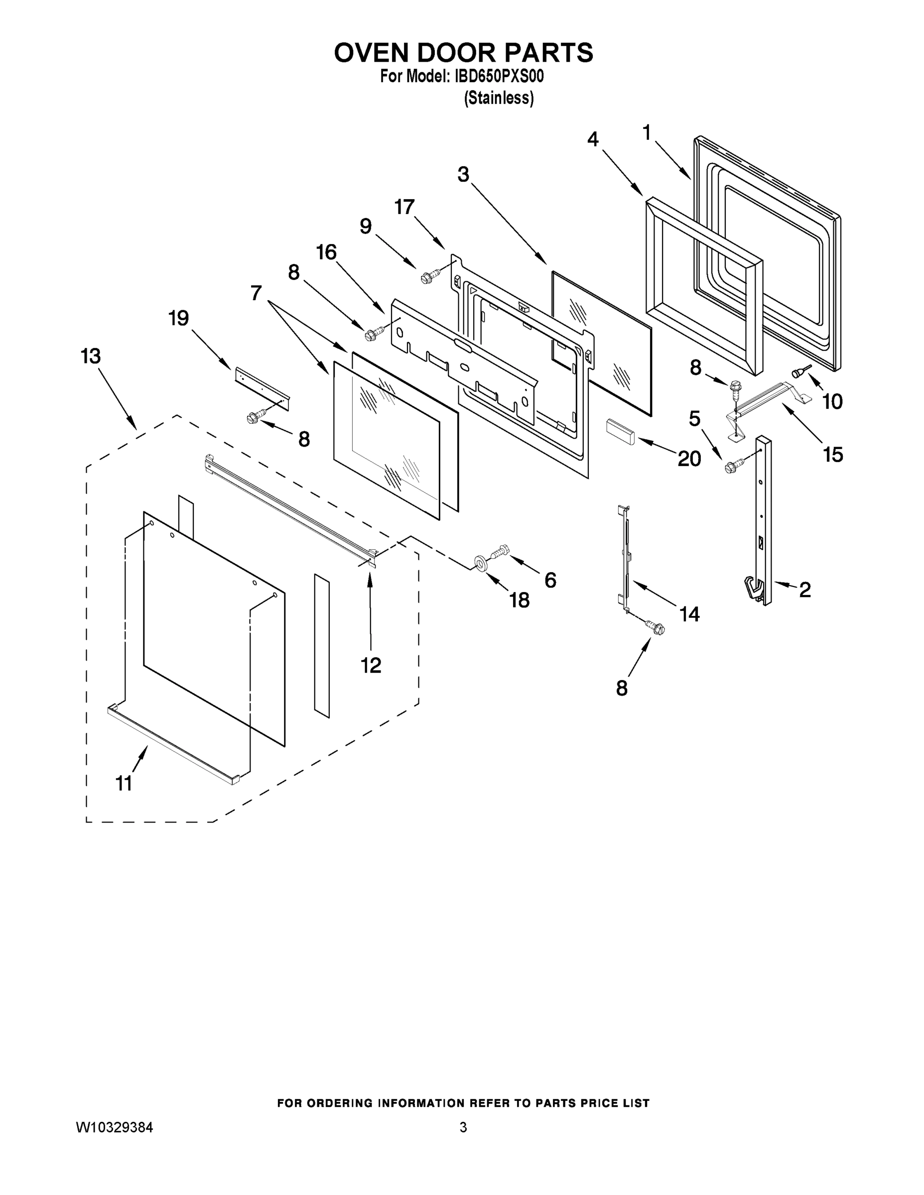 02 - OVEN DOOR PARTS