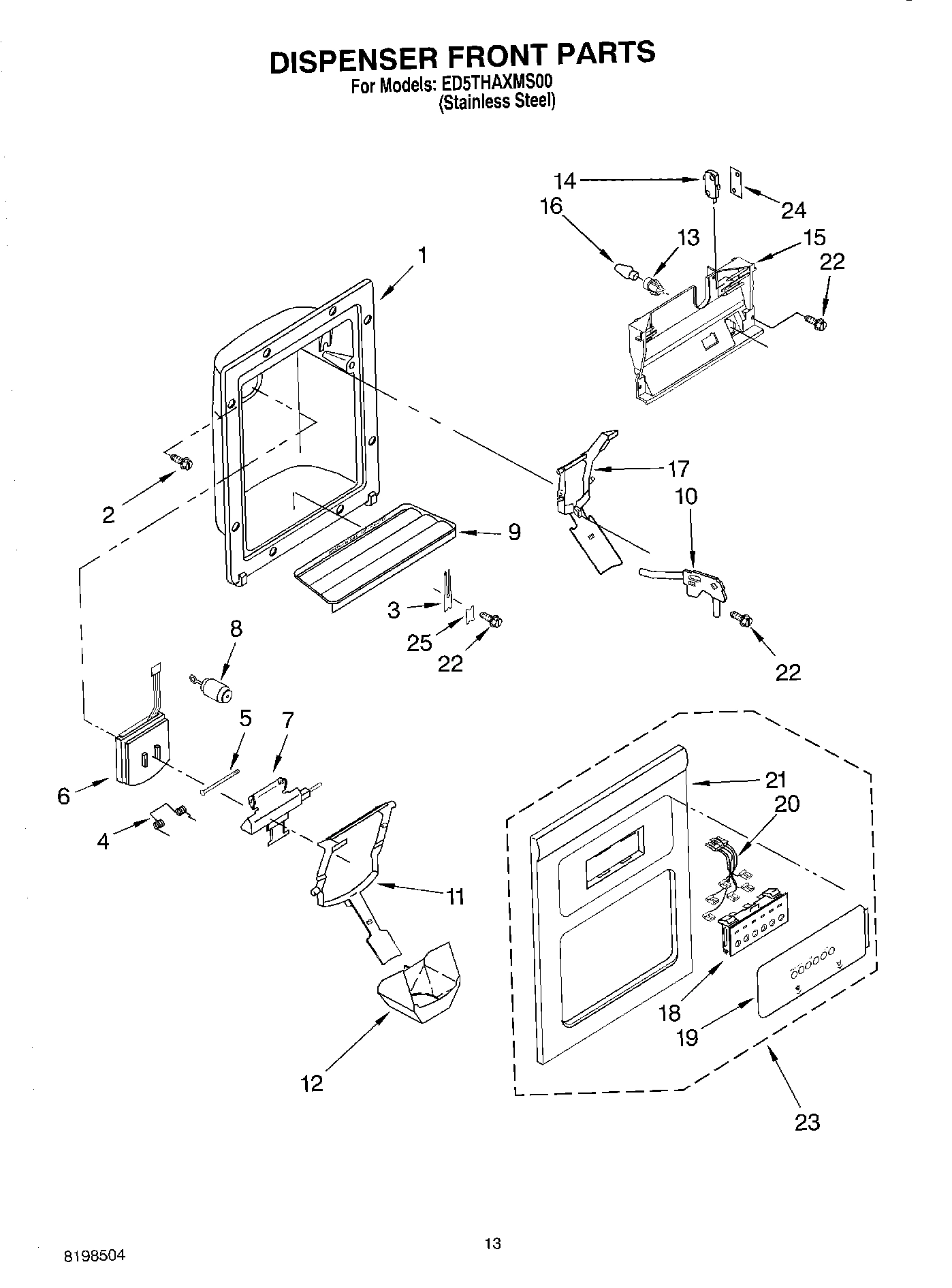 08 - DISPENSER FRONT PARTS