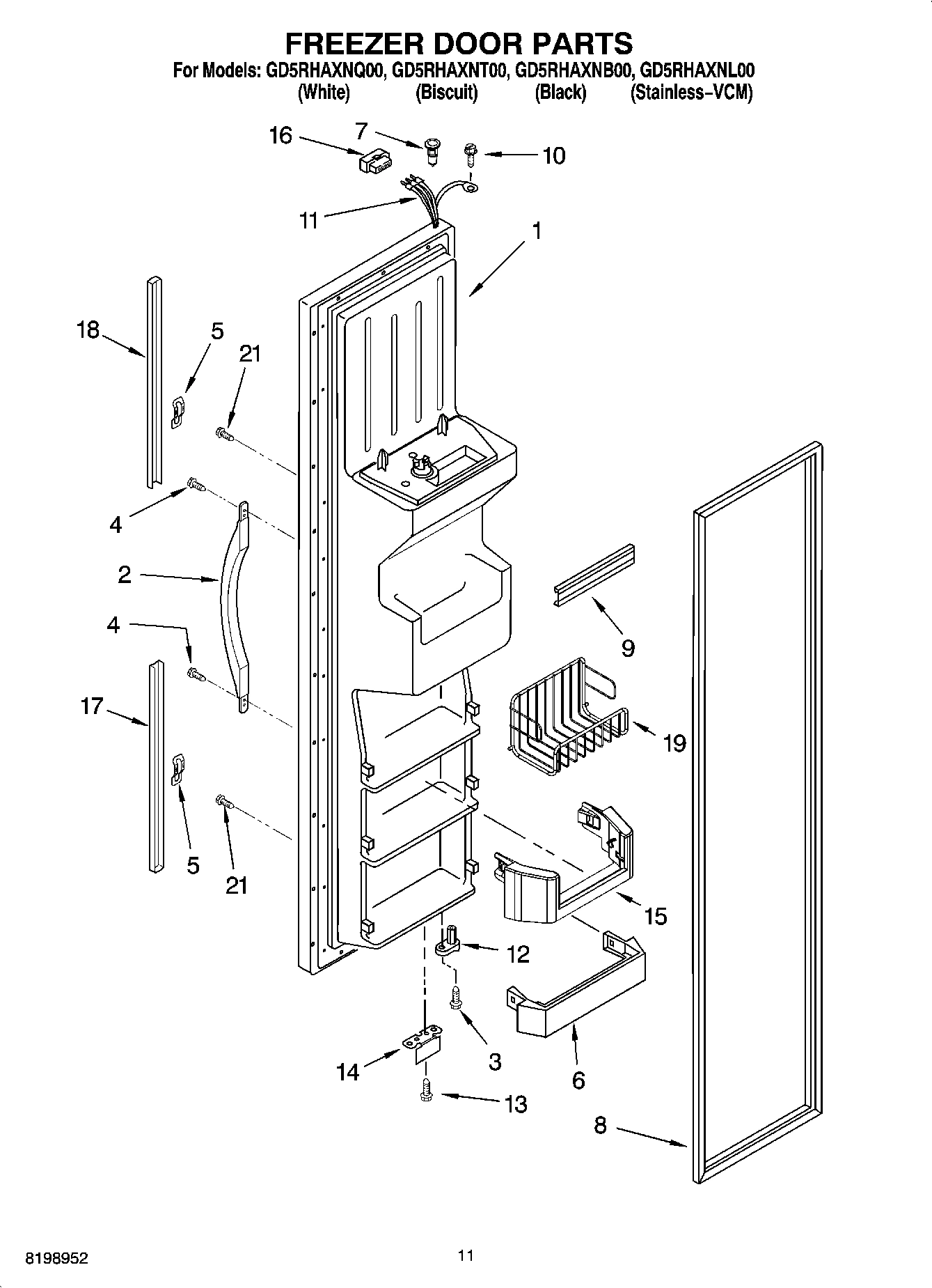 07 - FREEZER DOOR PARTS