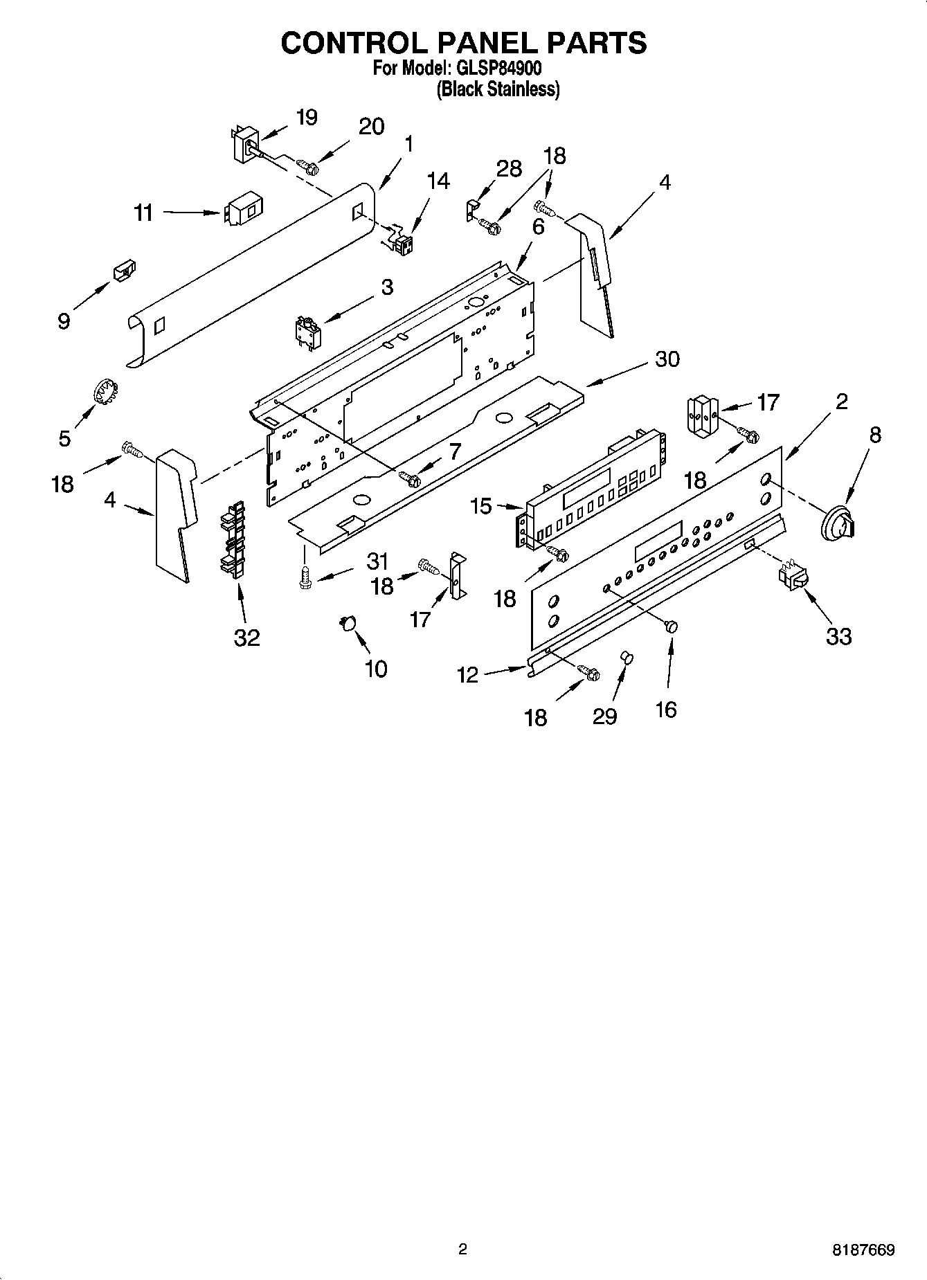 02 - CONTROL PANEL PARTS