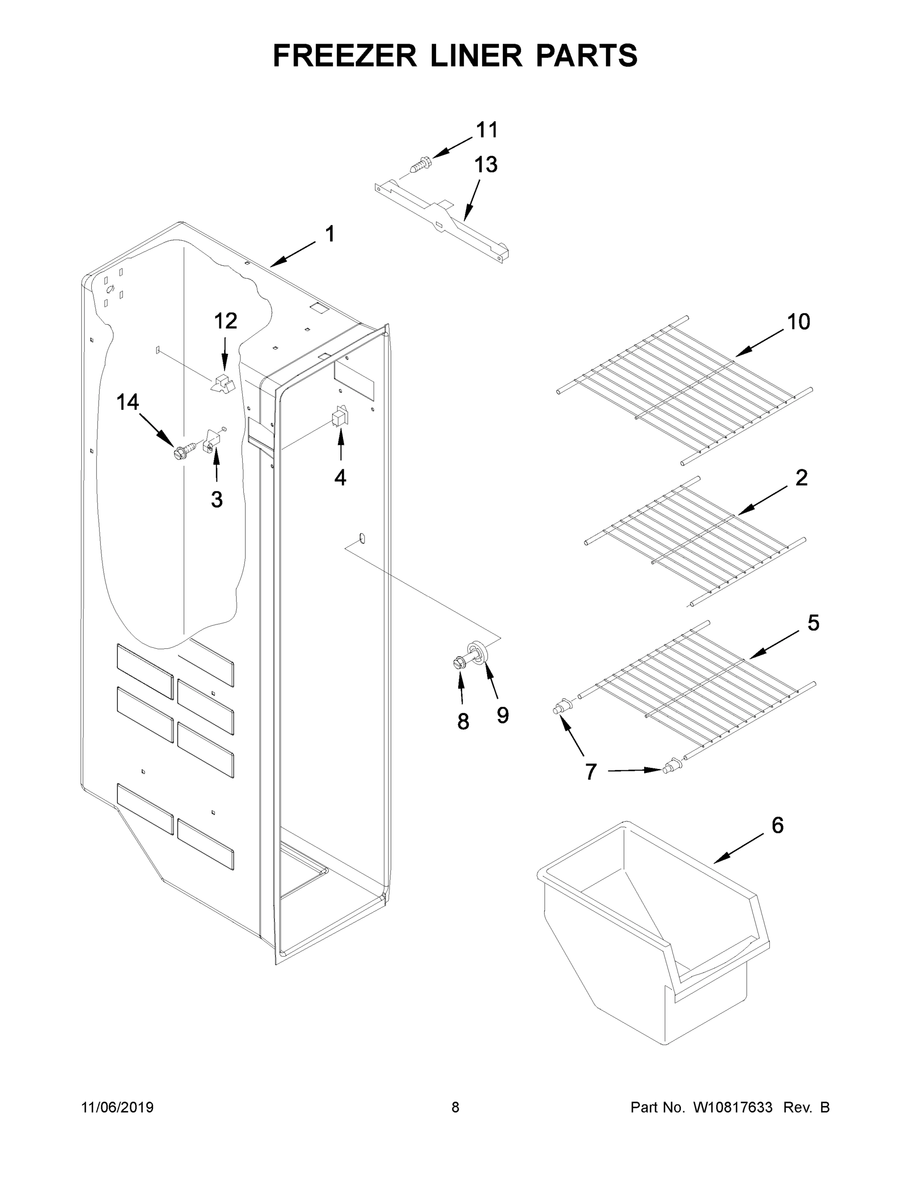 05 - FREEZER LINER PARTS