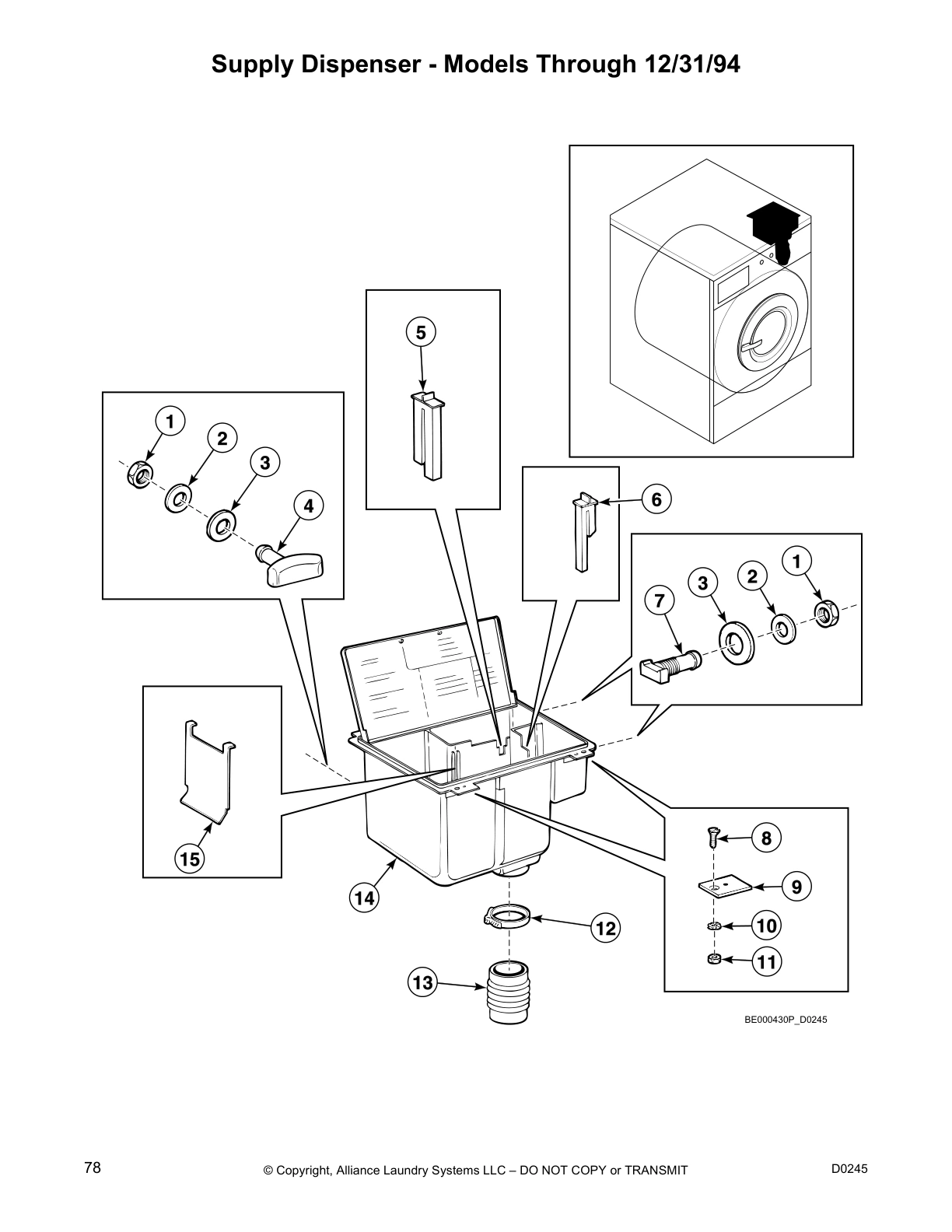 Supply Dispenser - Models Through 12/31/94