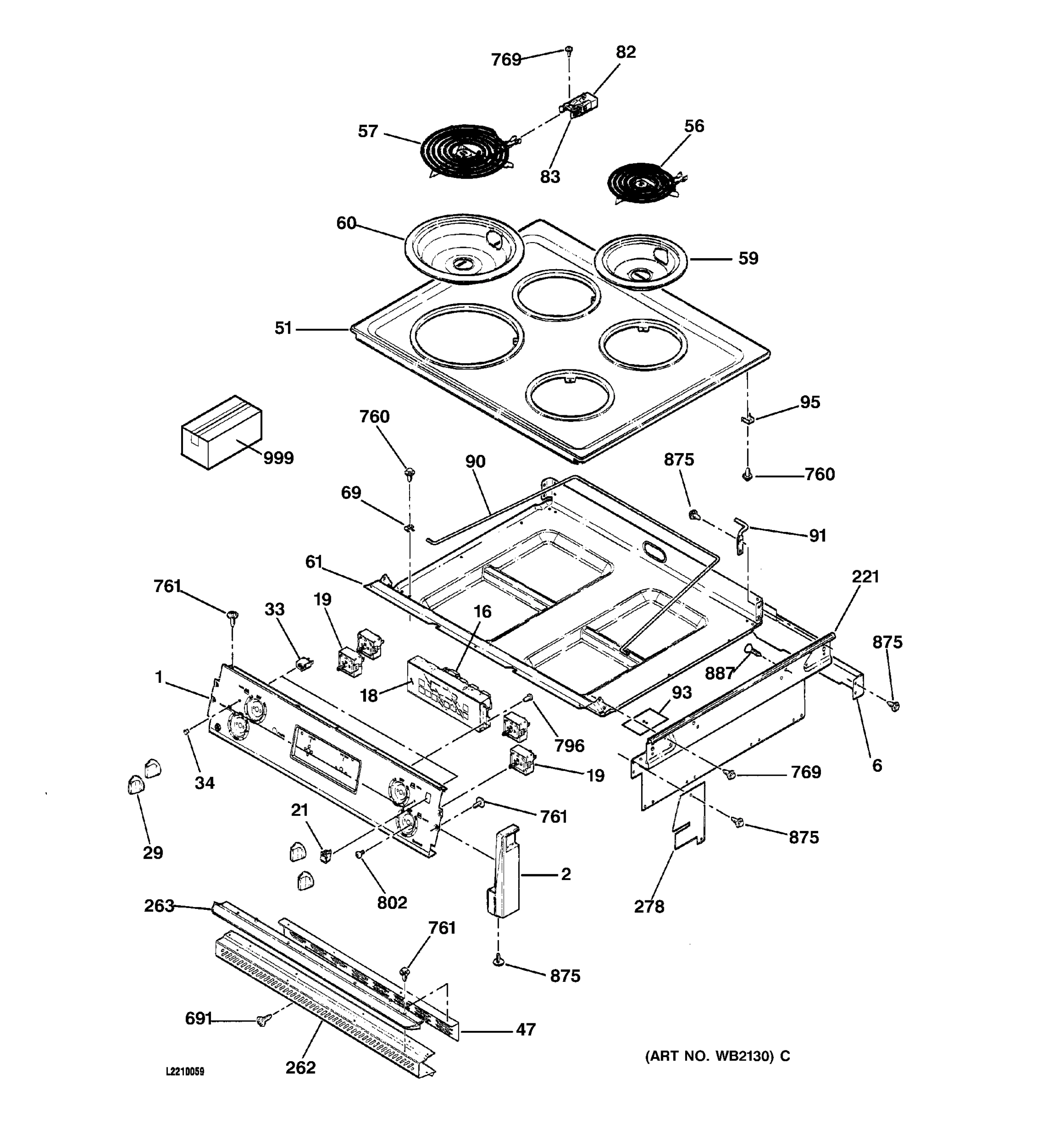 CONTROL PANEL & COOKTOP
