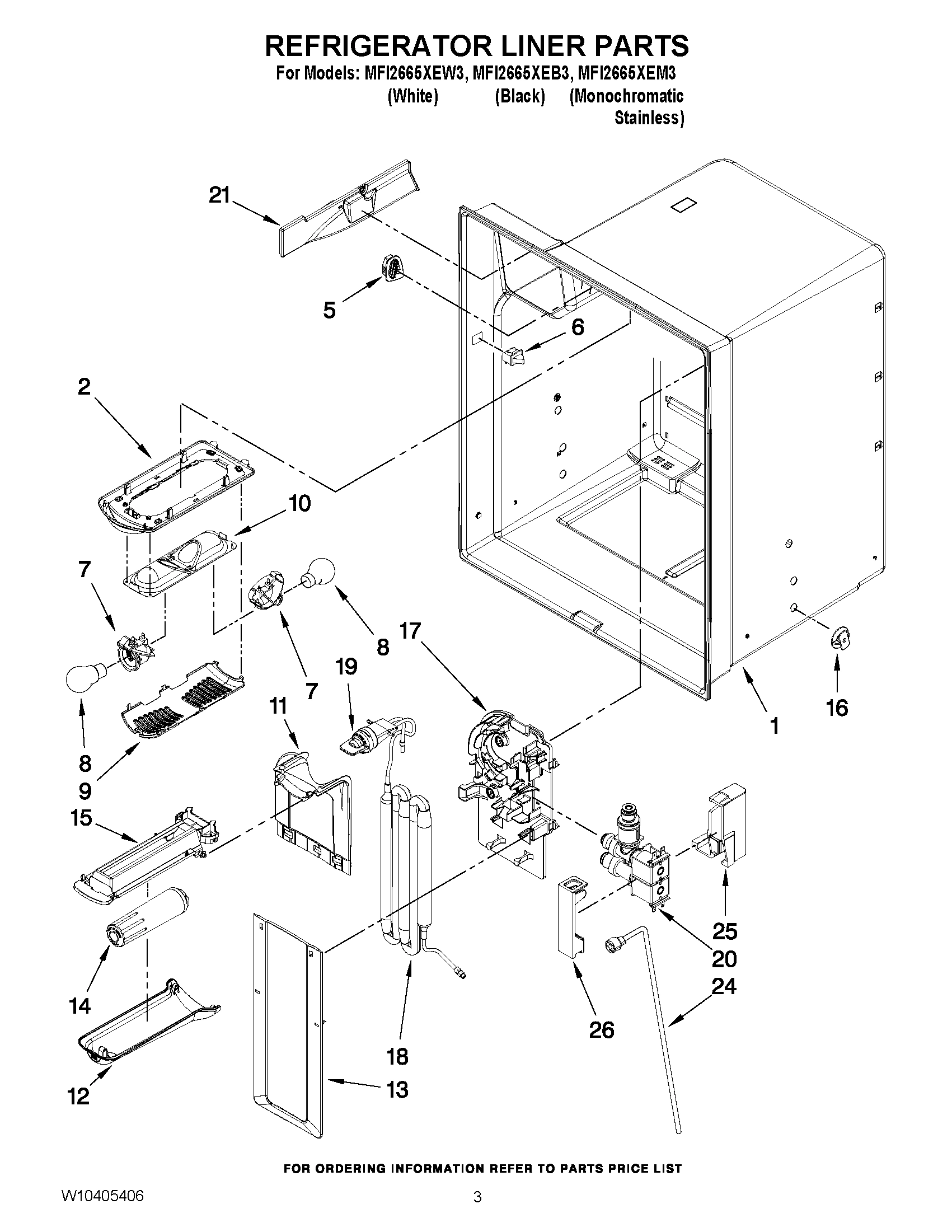 02 - REFRIGERATOR LINER PARTS