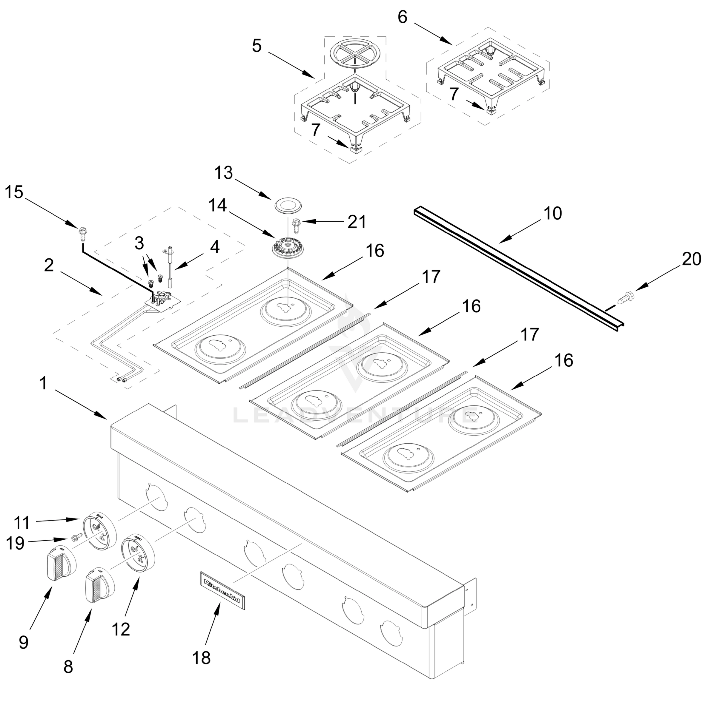COOKTOP AND BURNER PARTS