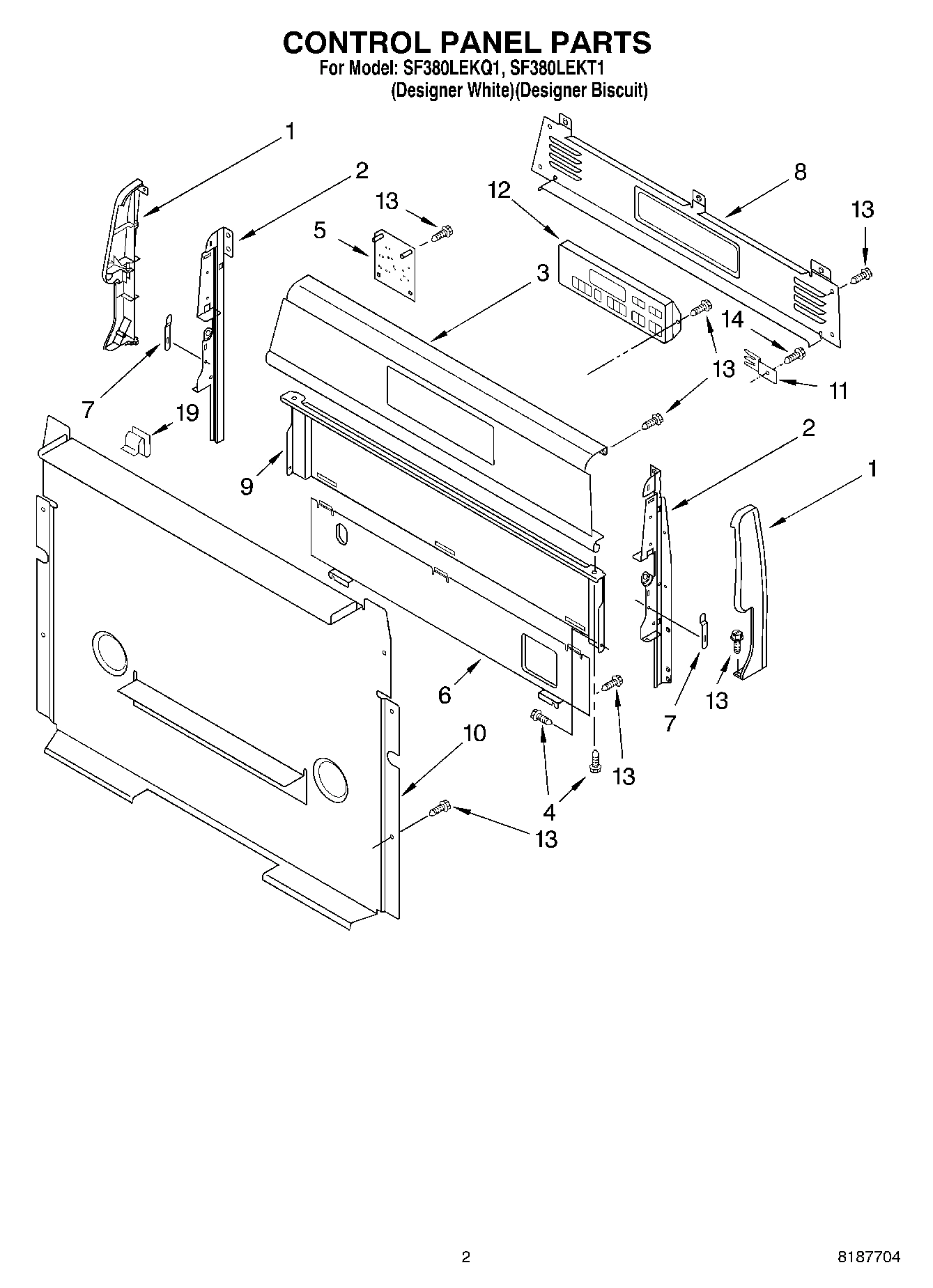 02 - CONTROL PANEL PARTS