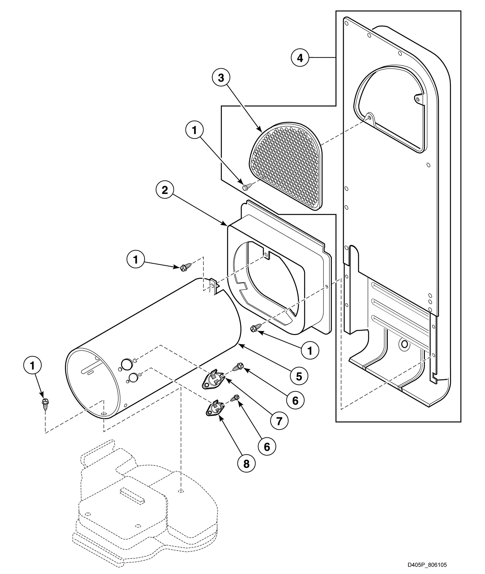 Heater Duct Assembly (Gas Models)