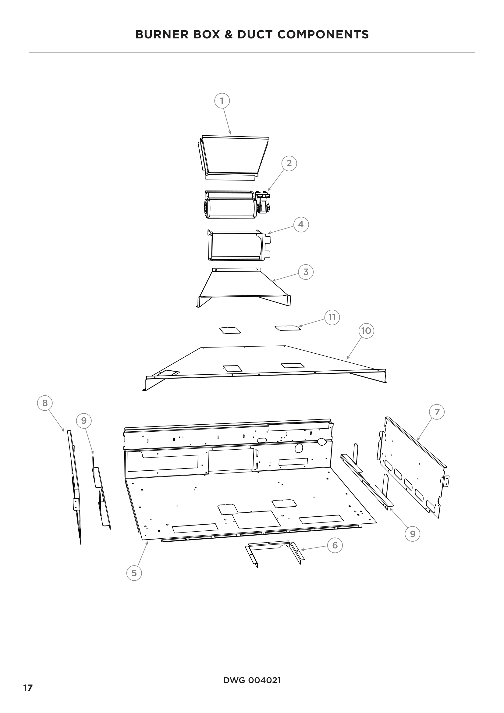 BURNER BOX & DUCT COMPONENTS